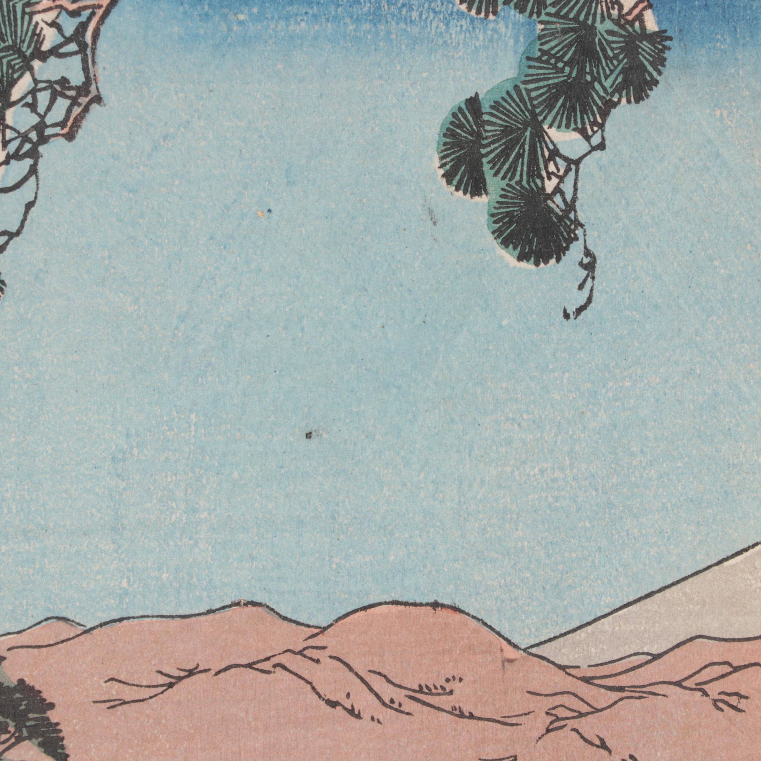 Woodblock After Utagawa Kuniyoshi  of Lord Yoritomo’s Hunting Party
