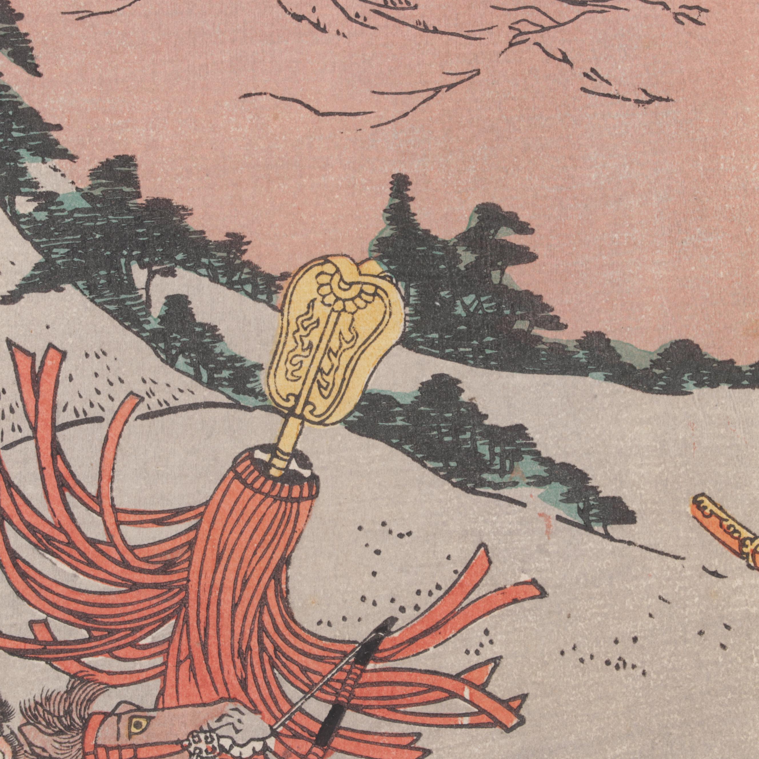 Woodblock After Utagawa Kuniyoshi  of Lord Yoritomo’s Hunting Party