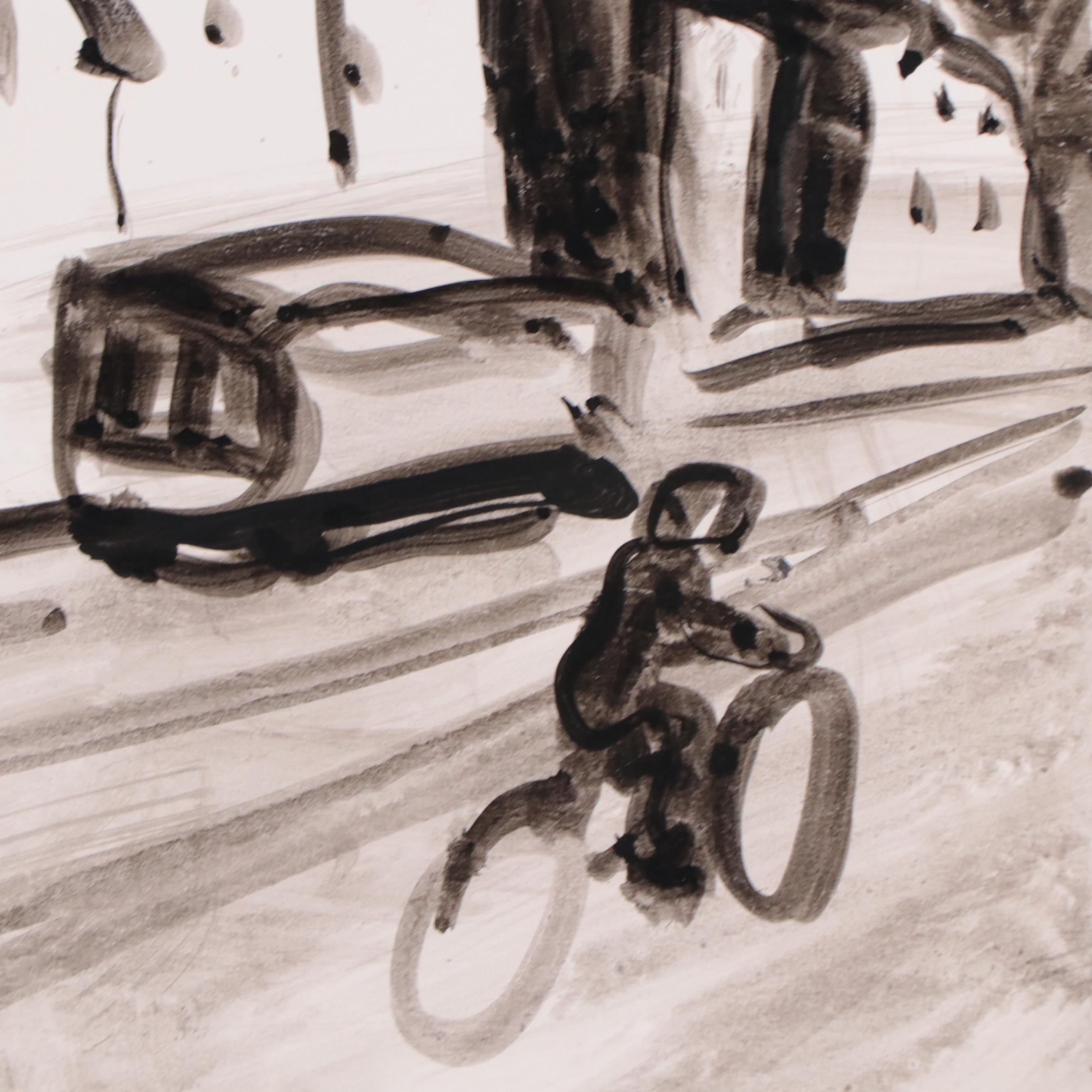 Marina Mozhayeva Street Scene Ink Wash Painting
