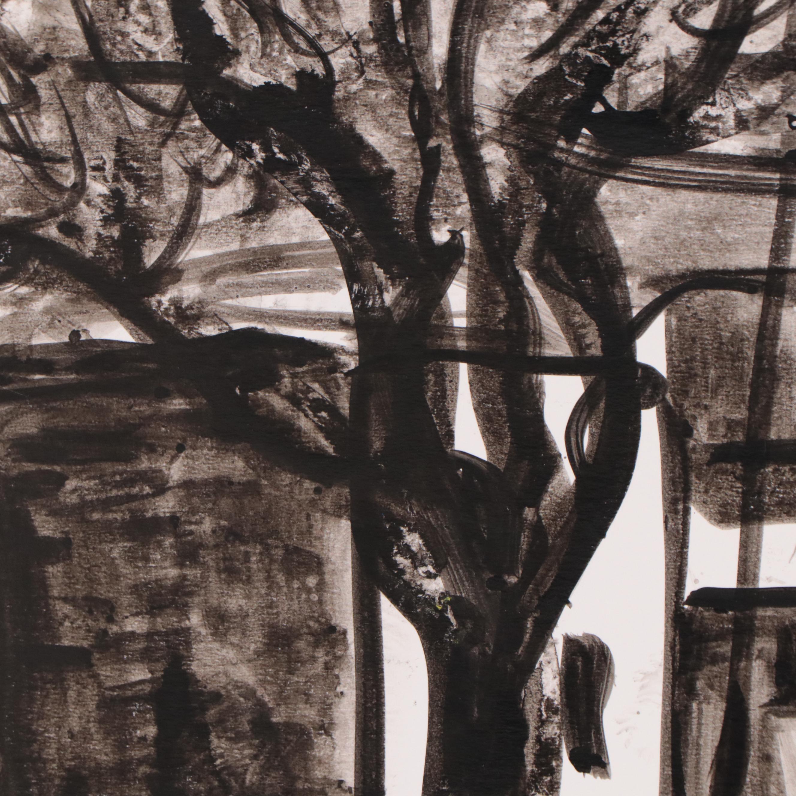 Marina Mozhayeva Street Scene Ink Wash Painting