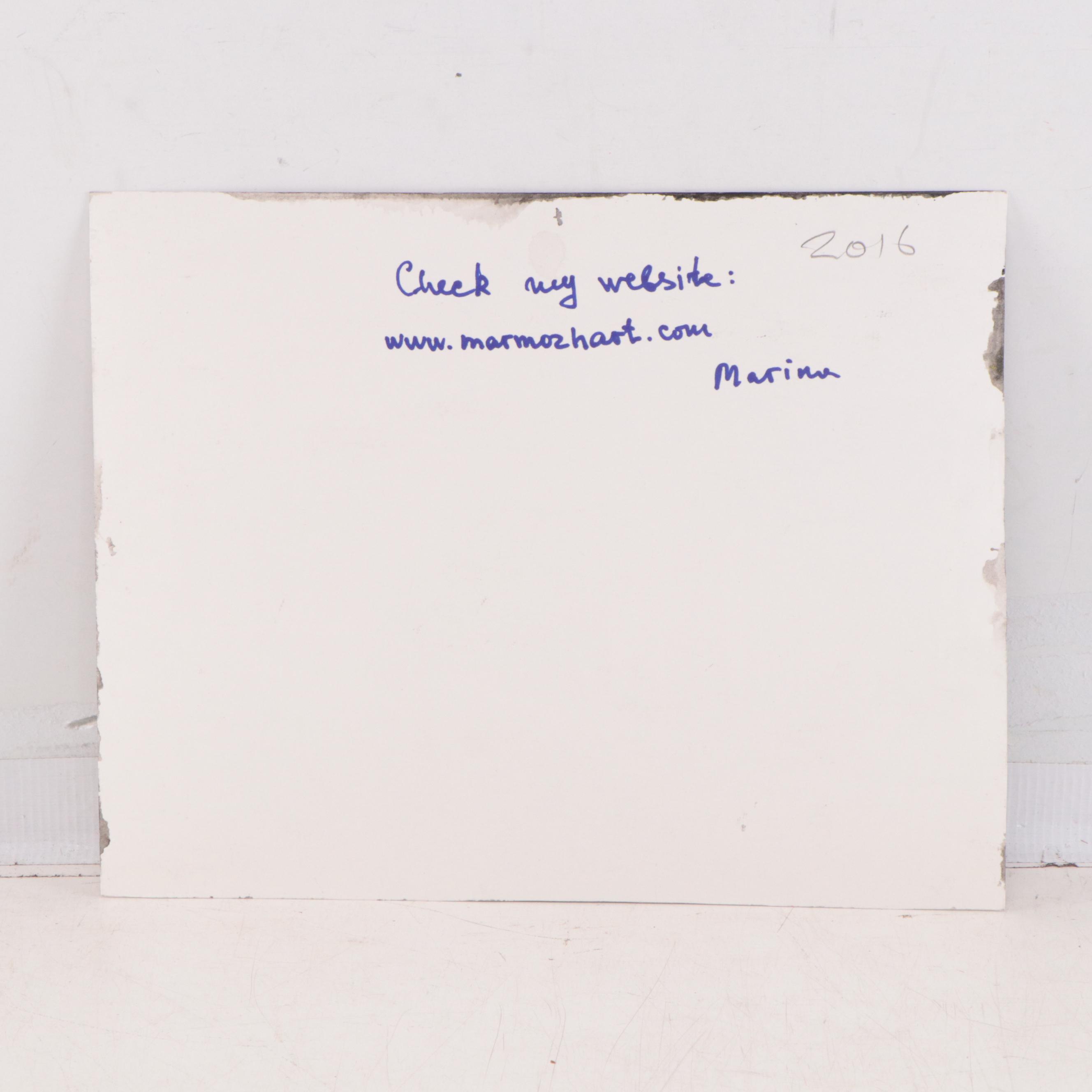 Marina Mozhayeva Street Scene Ink Wash Painting