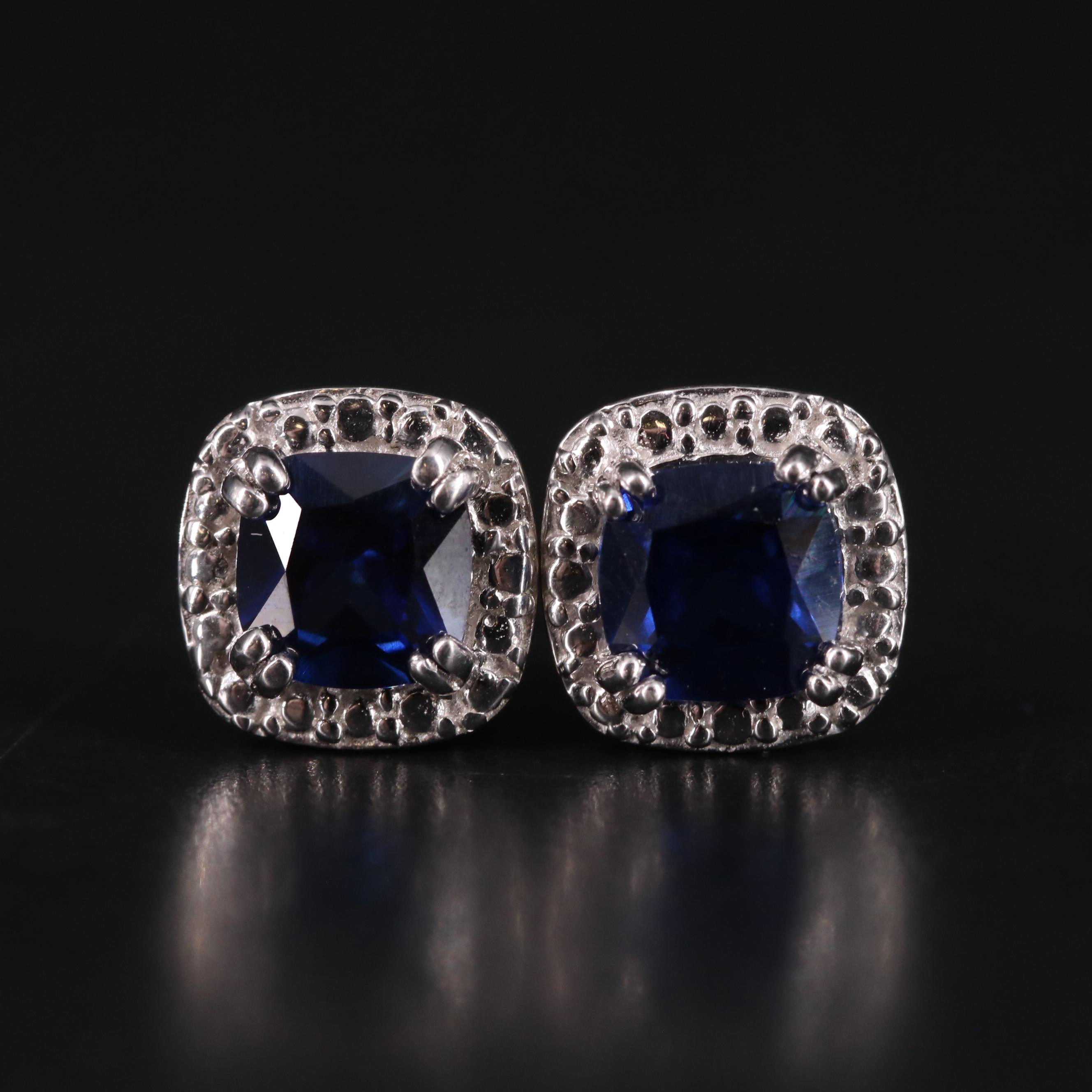 Sterling Silver Sapphire Earrings