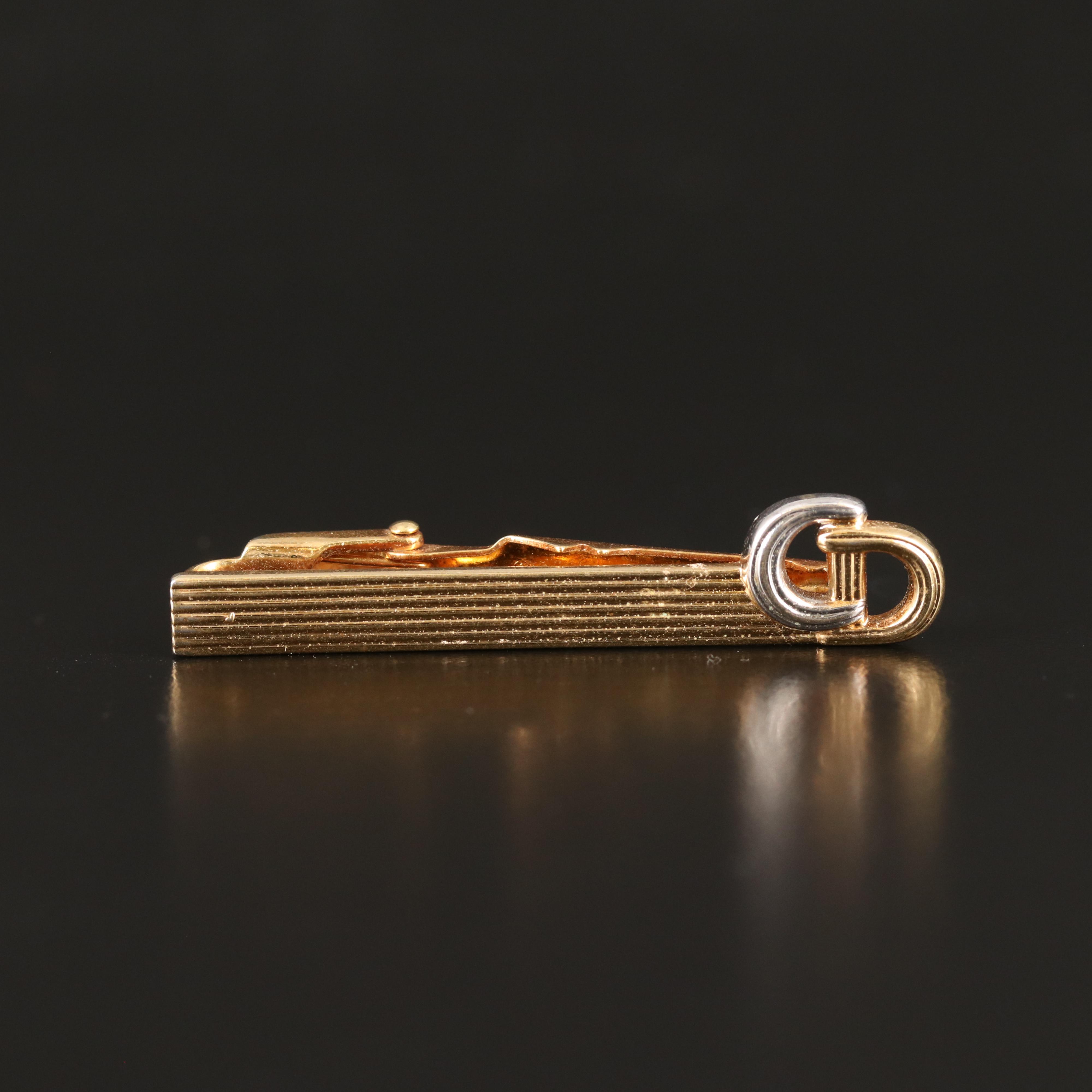 Christian Dior "CD" Logo Tie Clip