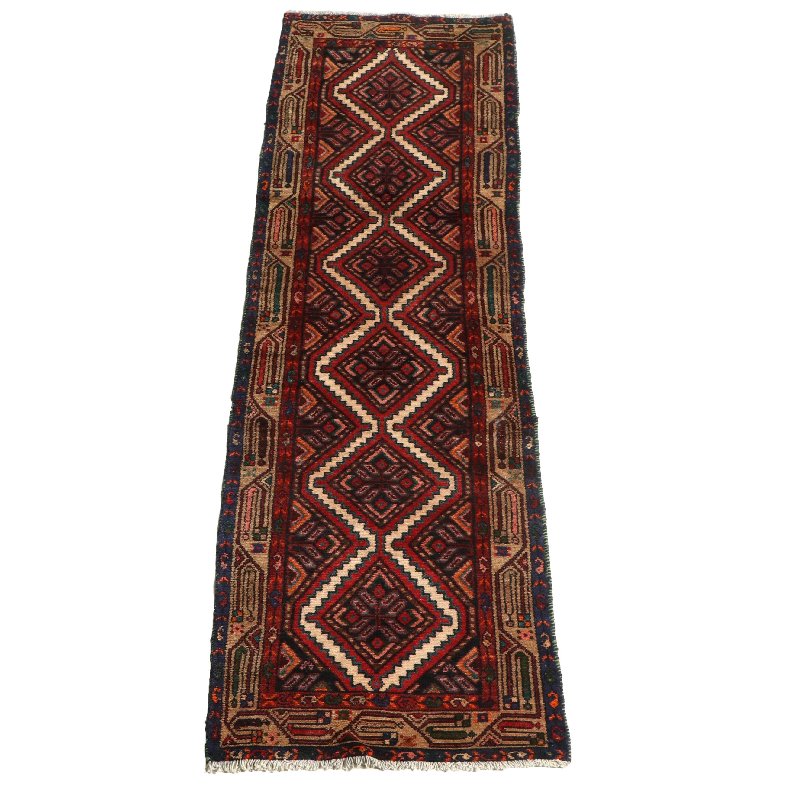 2'6 x 9'8 Hand-Knotted Persian Chenar Carpet Runner