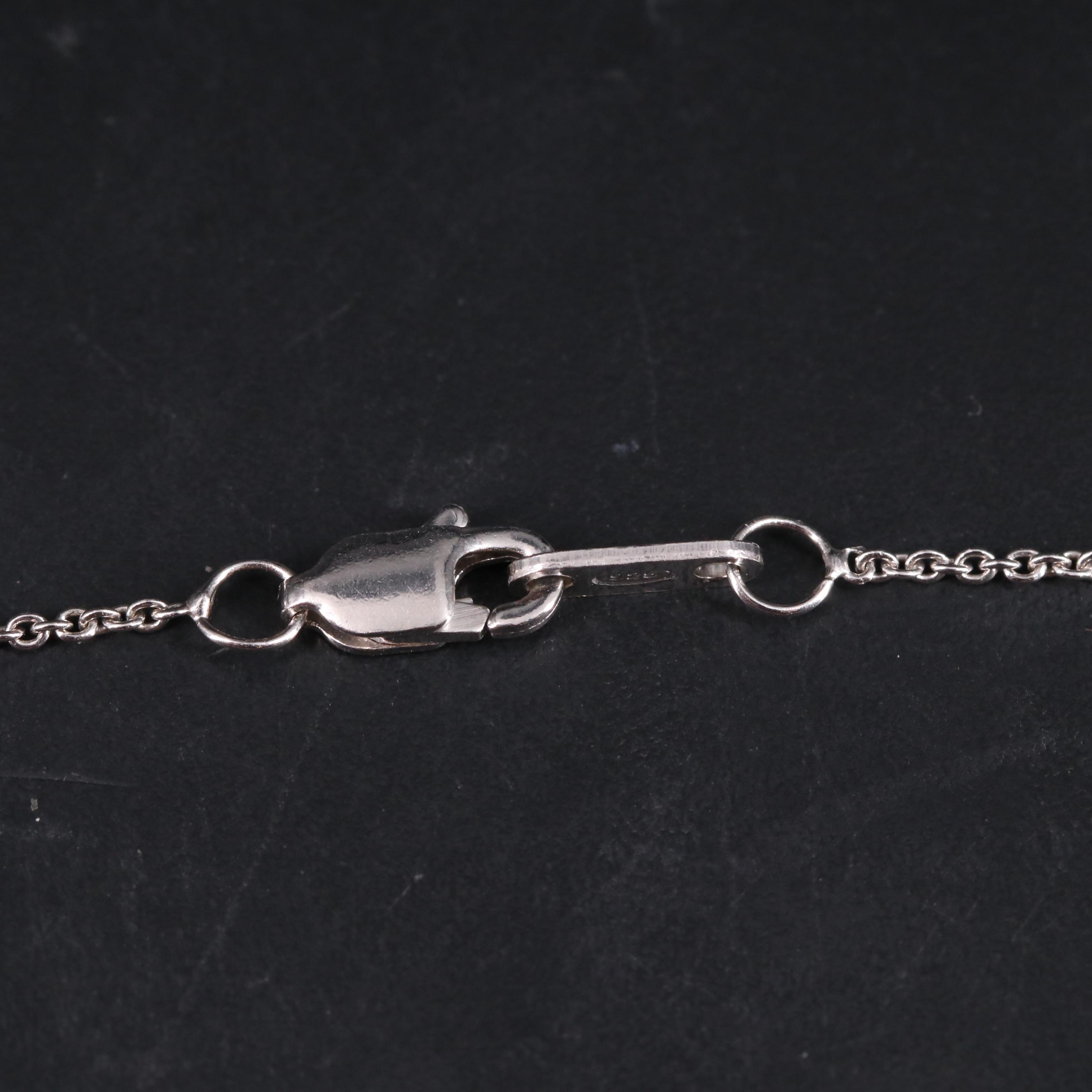 Sterling Silver Opal and Sapphire Pendant Necklace