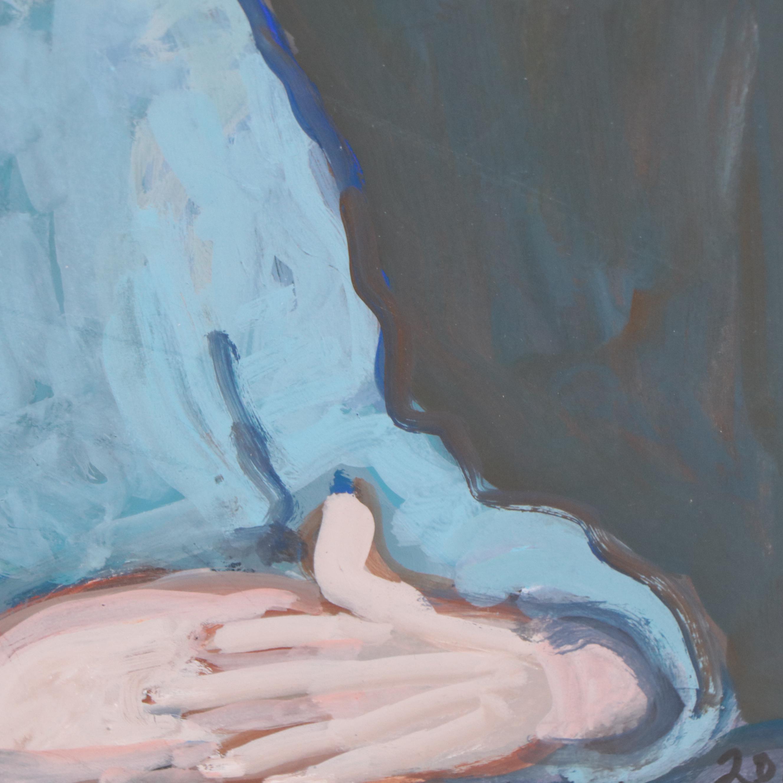 Marina Mozhayeva Portrait Acrylic Painting, 2017