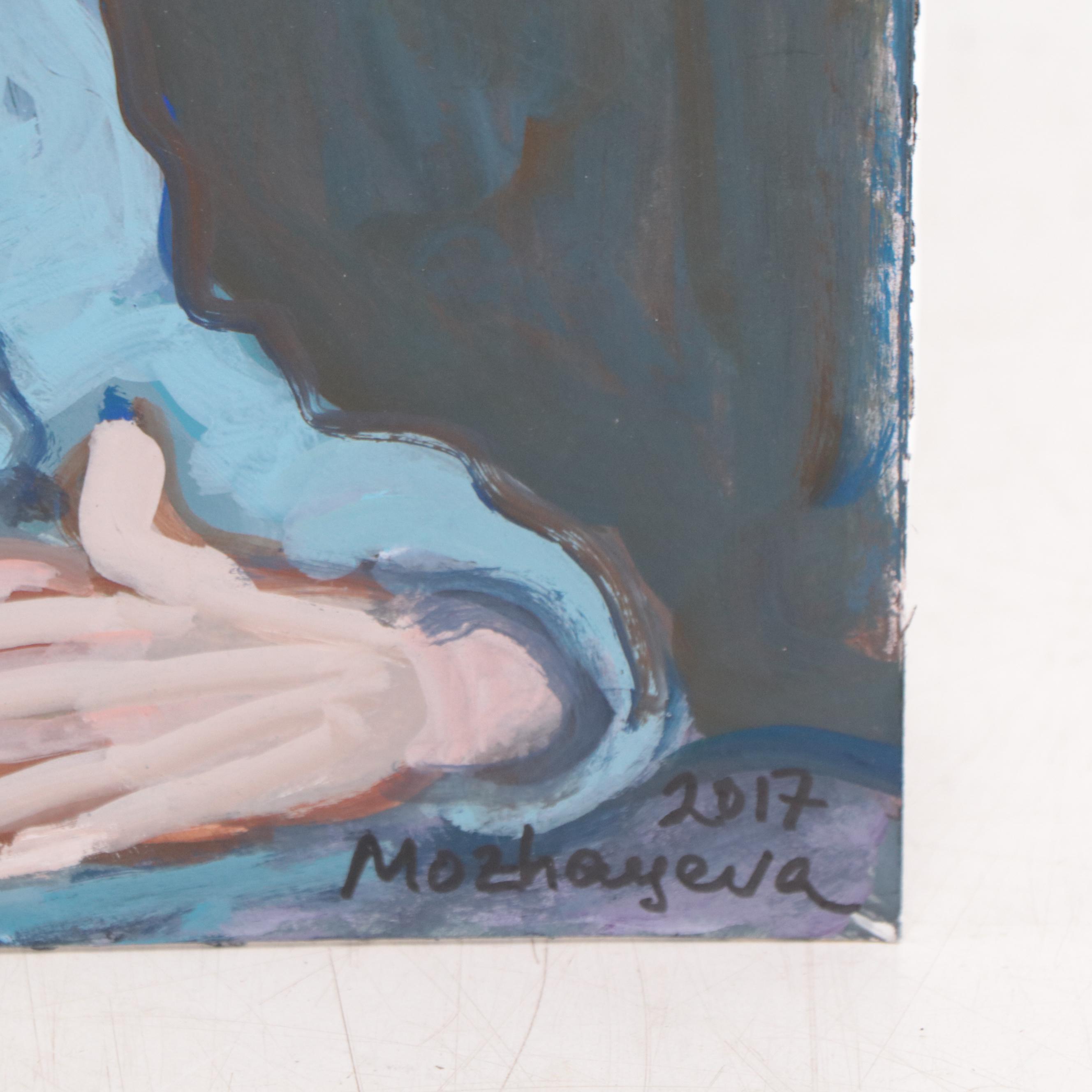 Marina Mozhayeva Portrait Acrylic Painting, 2017