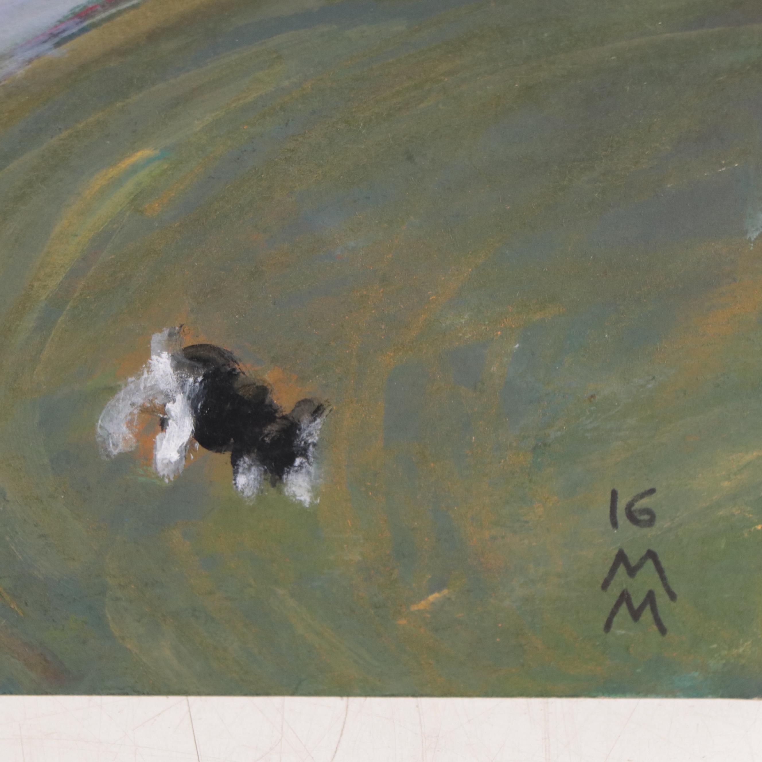 Marina Mozhayeva Acrylic Painting of Park Scene, 2016