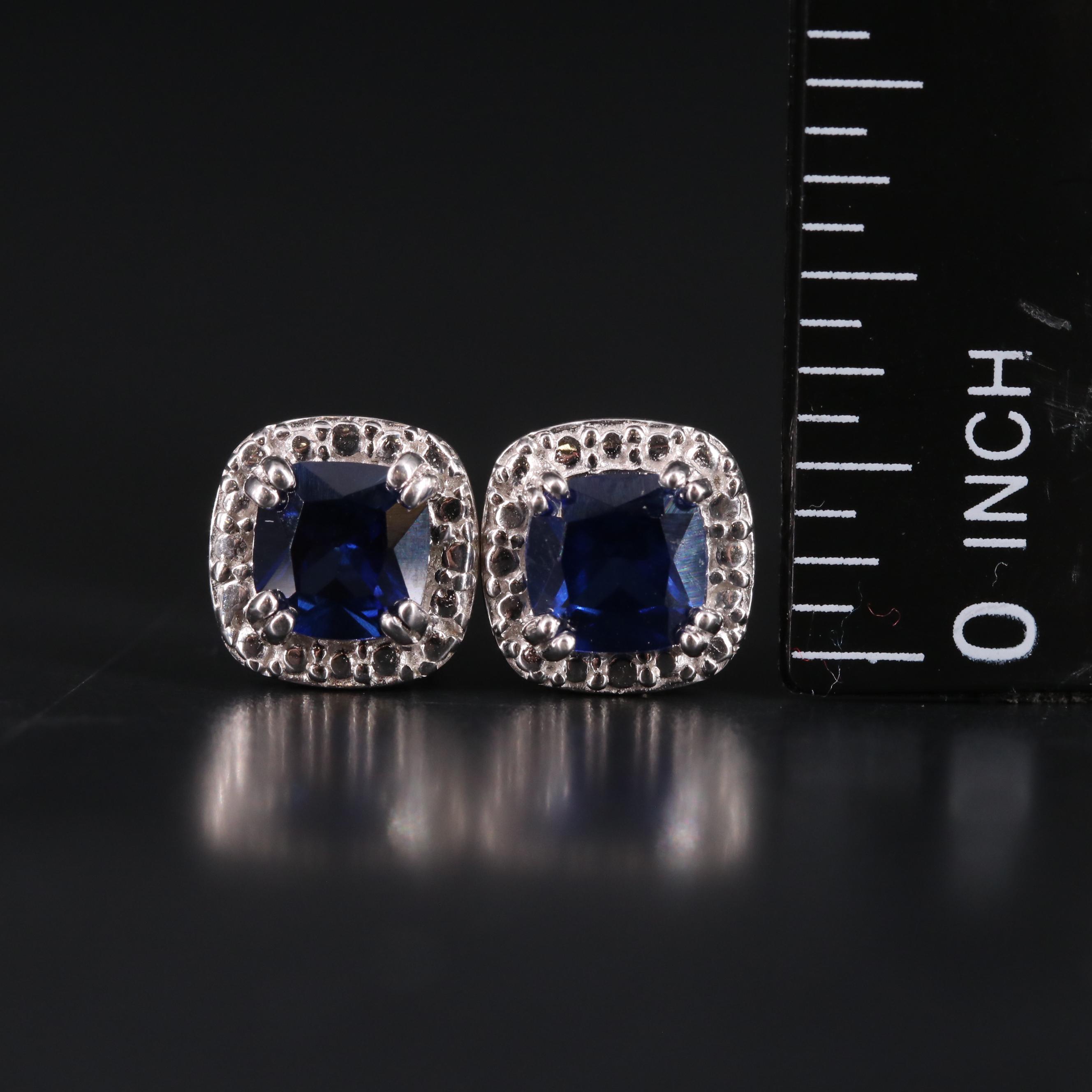 Sterling Silver Sapphire Earrings