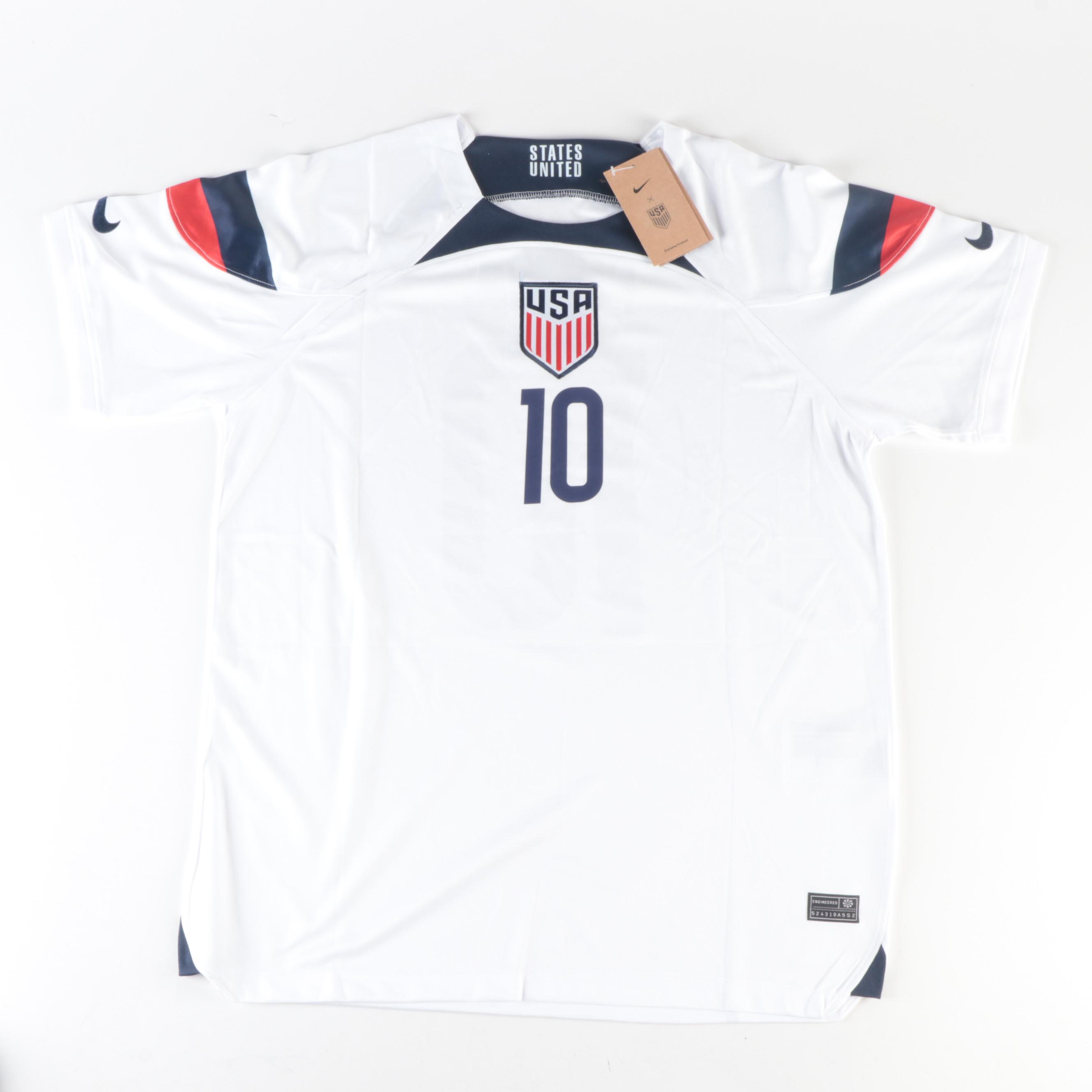 USA Men's Soccer Team Christian Pulisic Signed Soccer Jersey