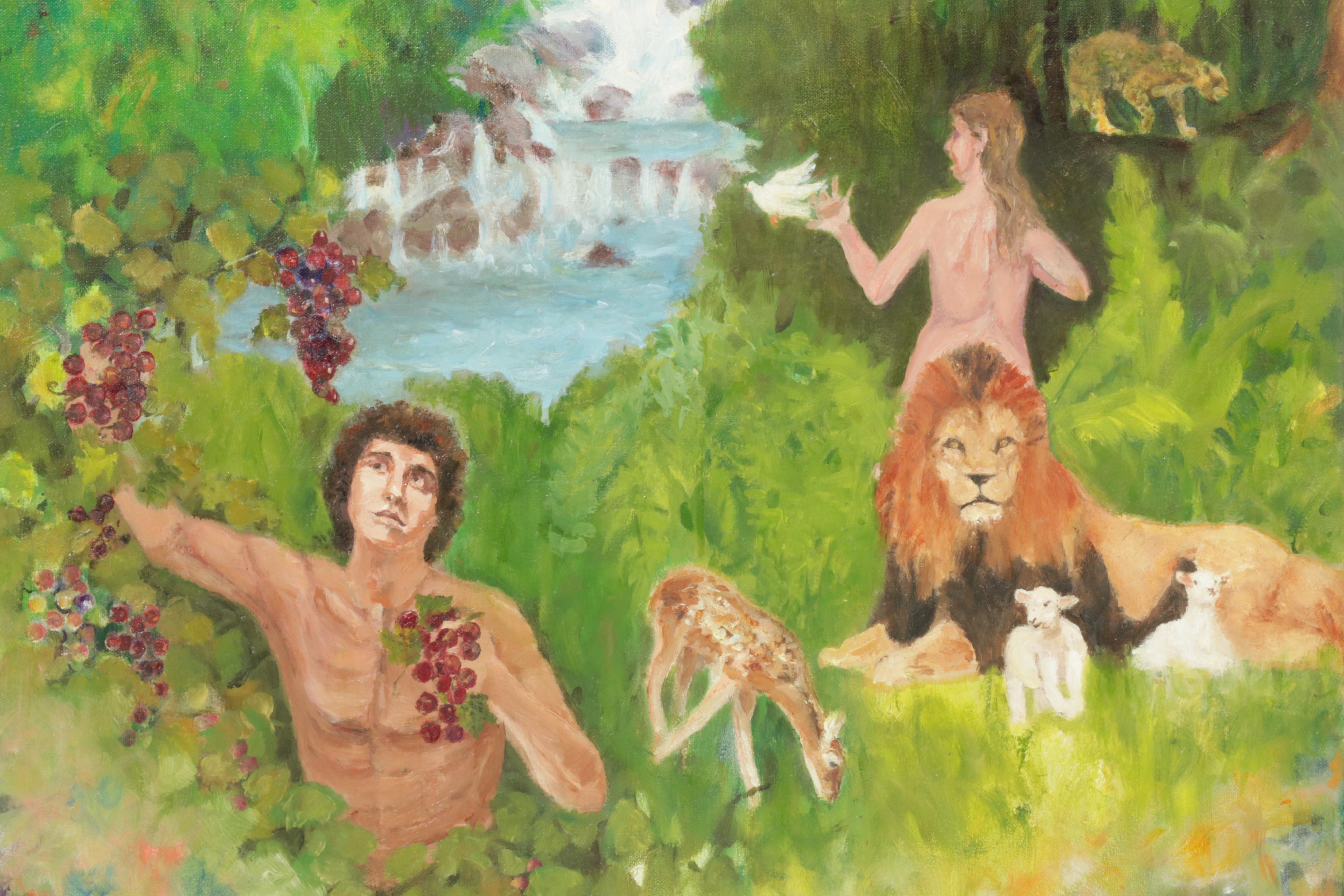 "Epic" Suite Oil Paintings of the Garden of Eden and Abraham, 21st Century