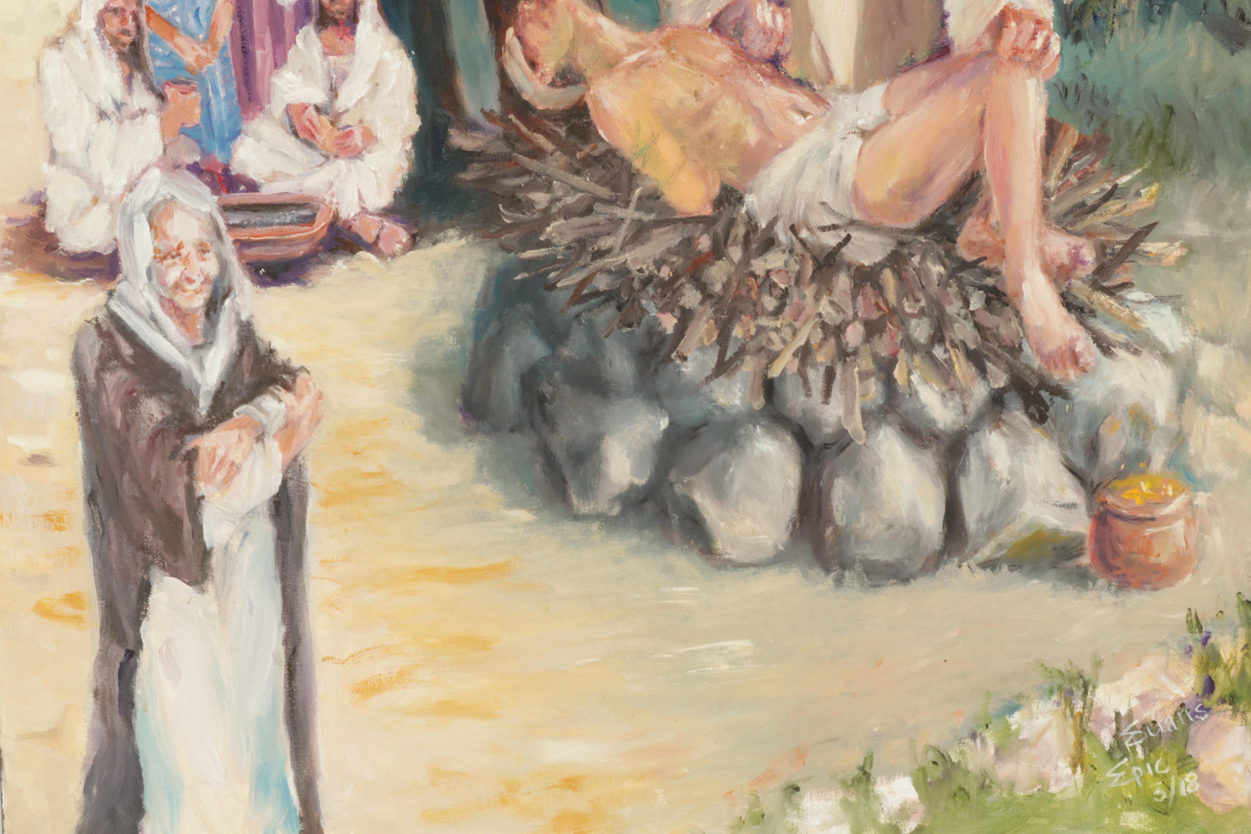 "Epic" Suite Oil Paintings of the Garden of Eden and Abraham, 21st Century