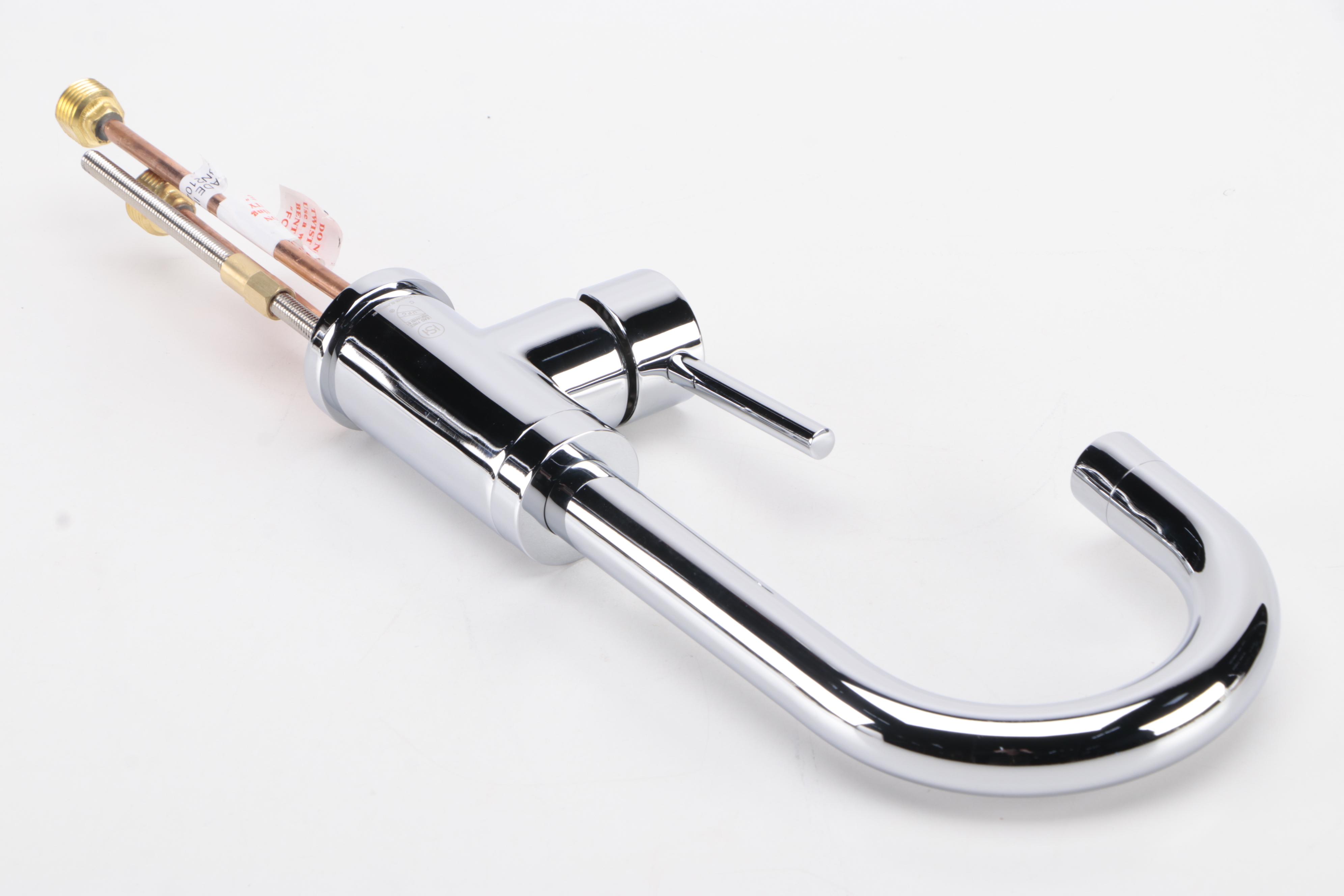 Modernist Chrome Finish Single-Hole Bar Faucet