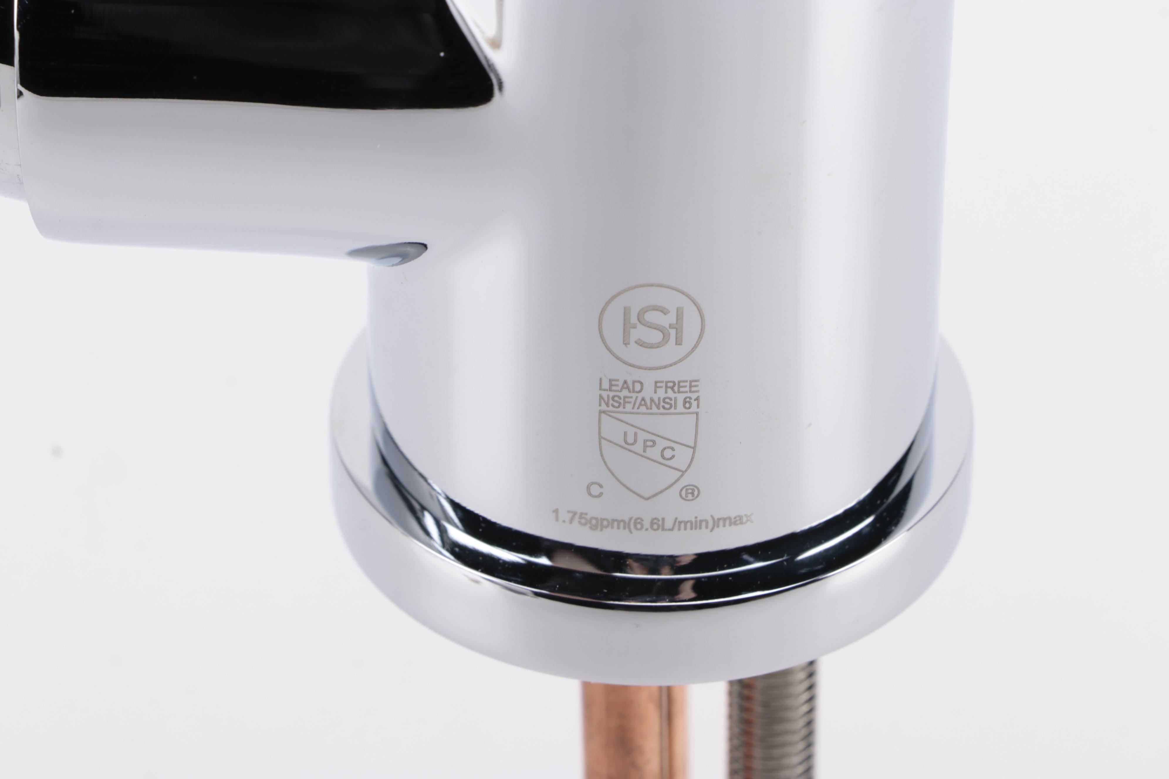 Modernist Chrome Finish Single-Hole Bar Faucet