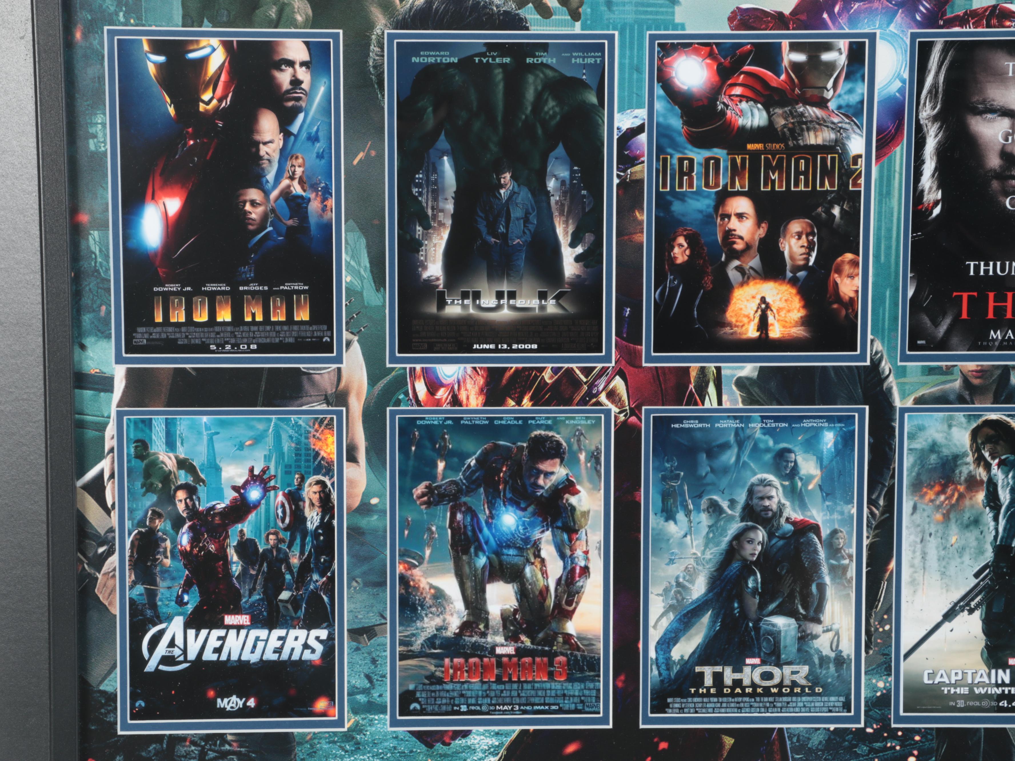 Marvel Studios The Avengers Miniature Movie Posters Display in Mat Frame