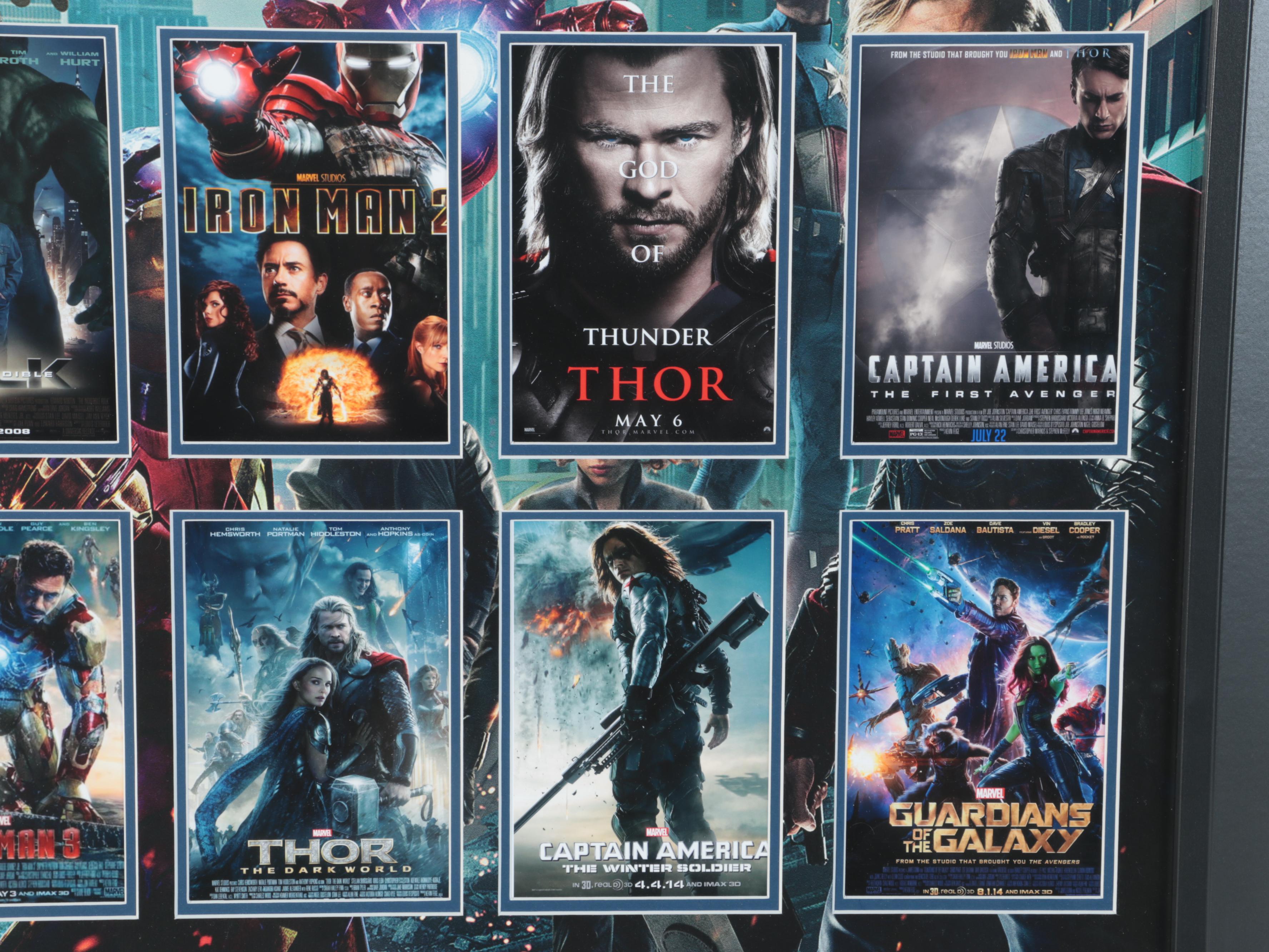 Marvel Studios The Avengers Miniature Movie Posters Display in Mat Frame