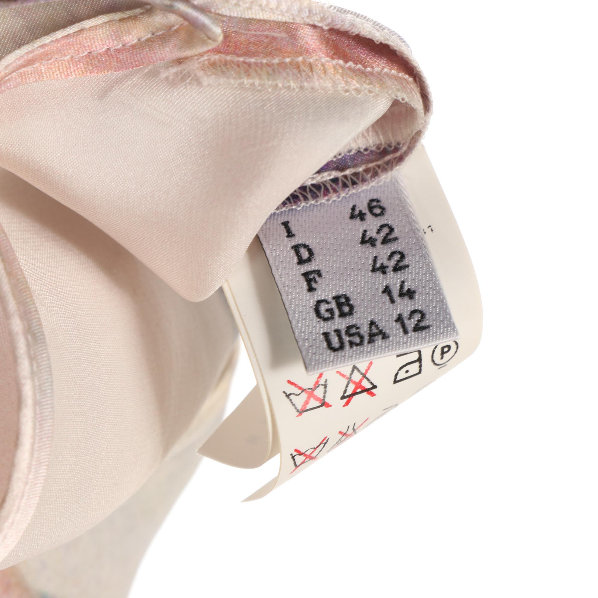 Moschino Cheap and Chic Rabbit Print Silk One Shoulder Dress