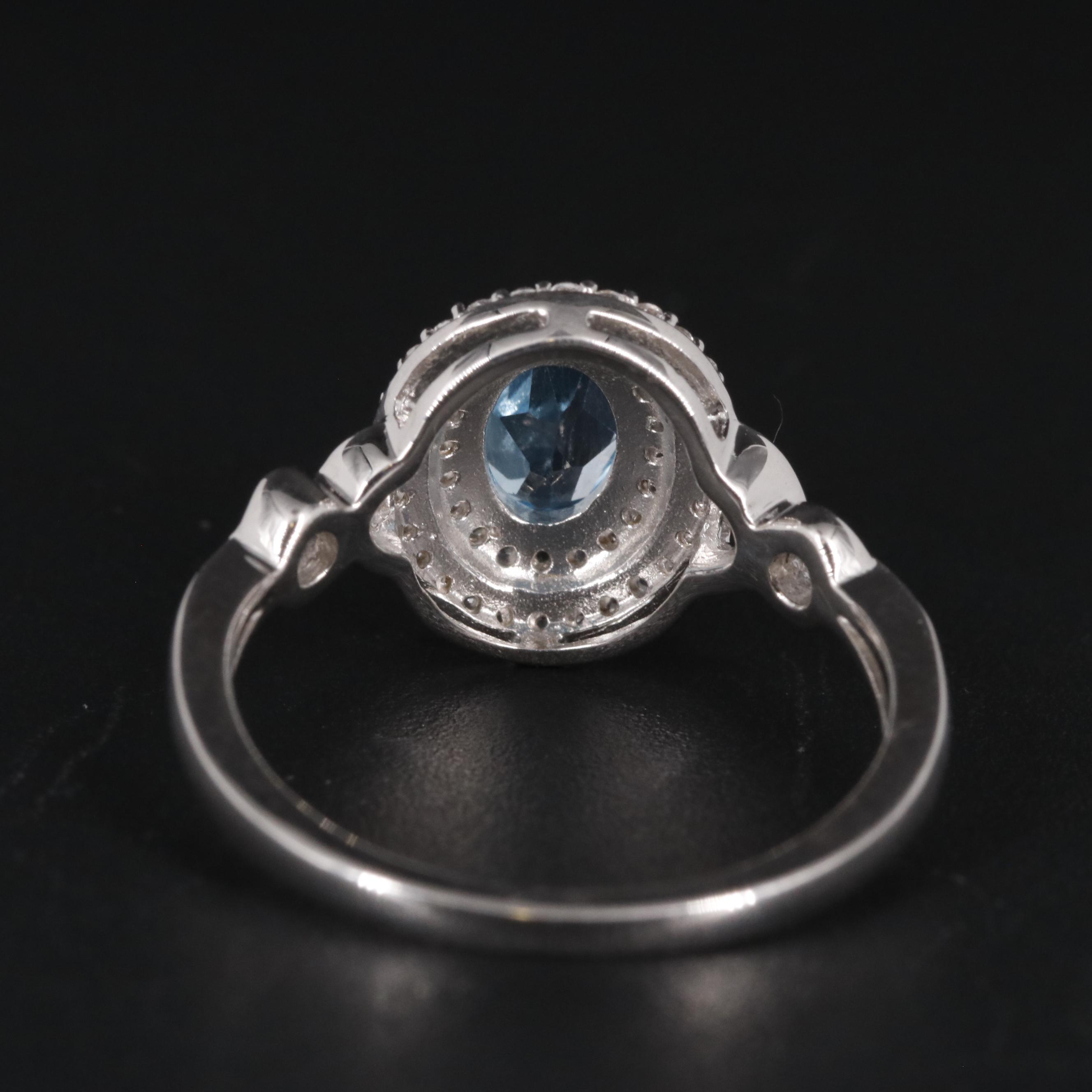 Sterling Silver Topaz and Sapphire Ring