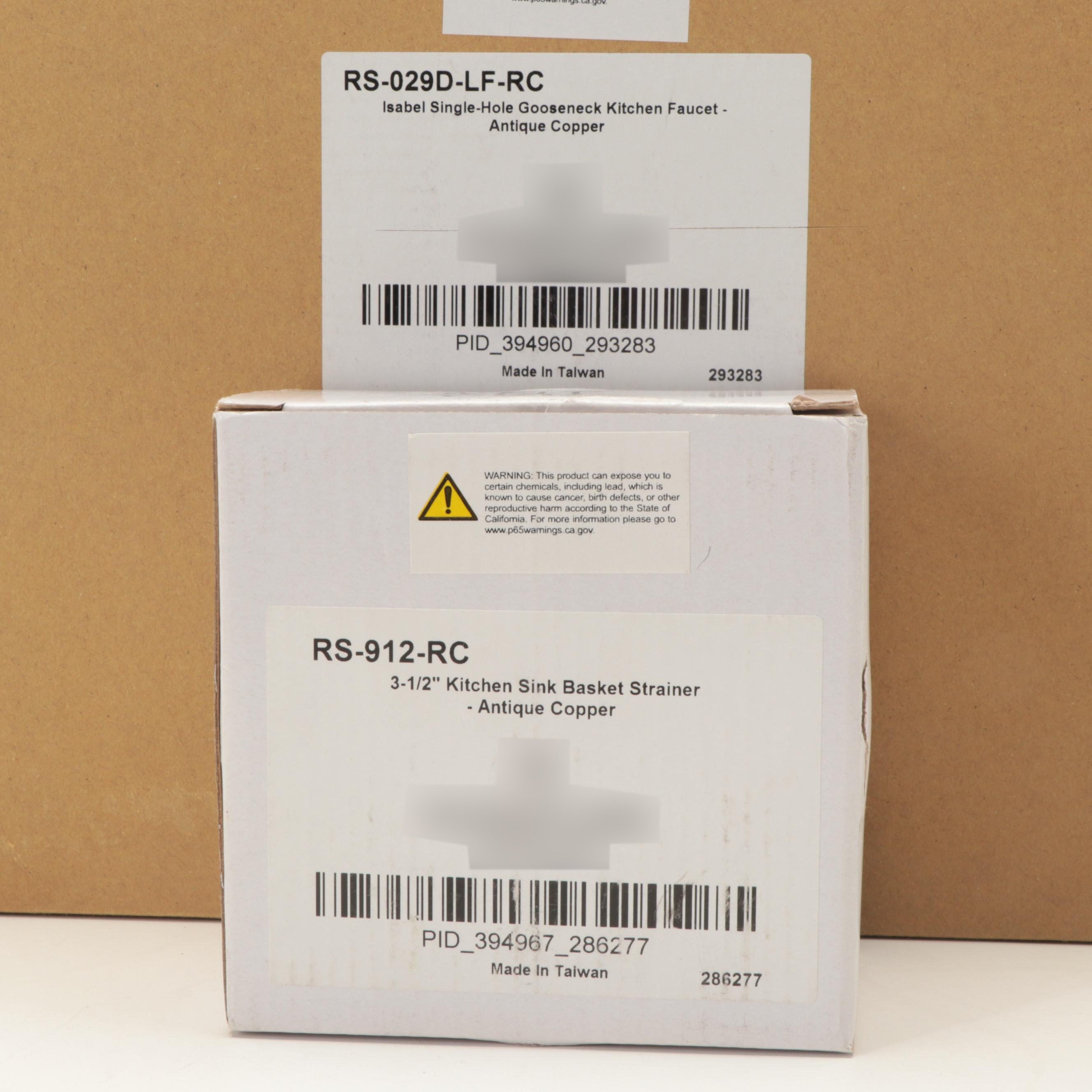 Antiqued Copper Finish Single-Hole Kitchen Faucet with Basket Strainer Drain