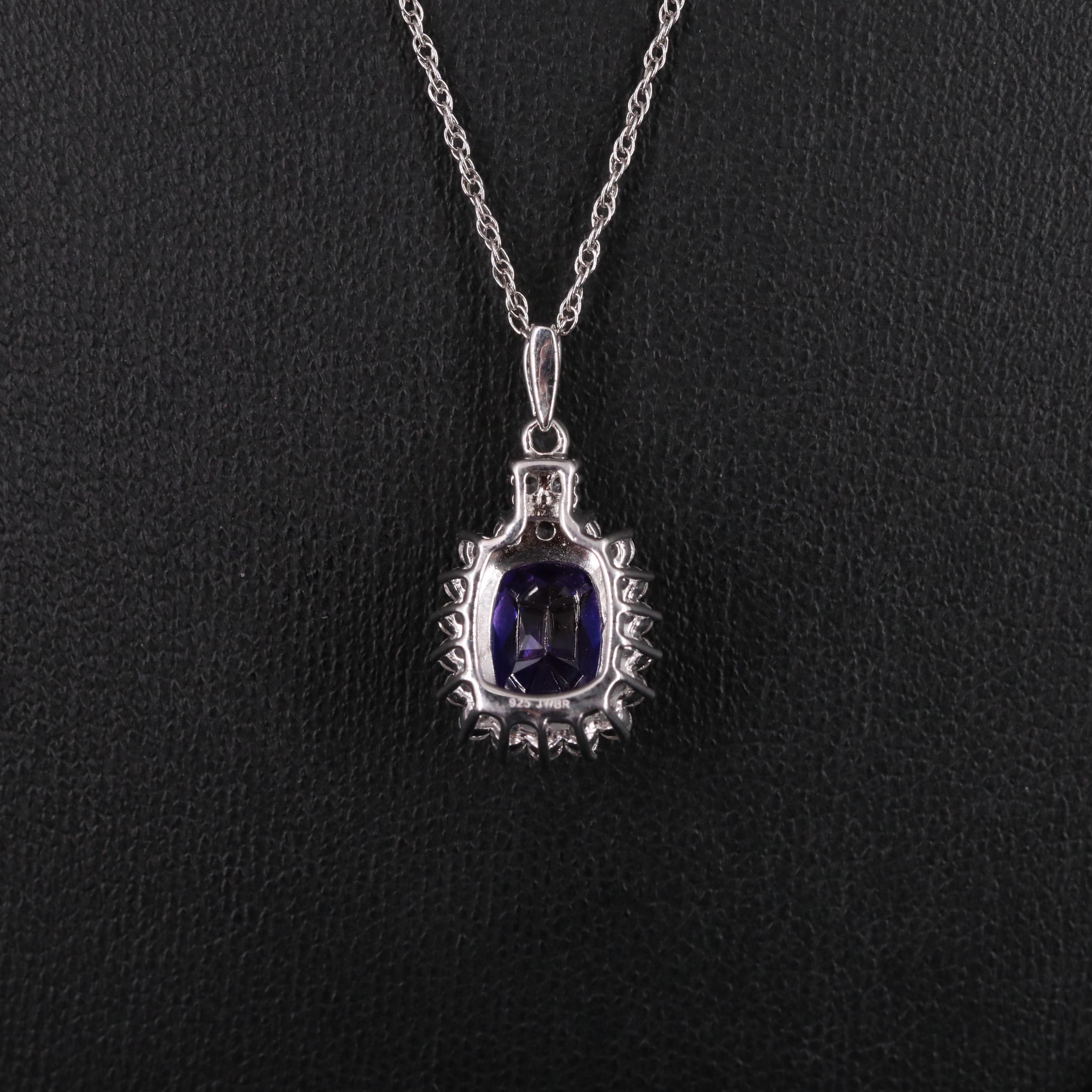 Sterling Silver Sapphire Pendant Necklace