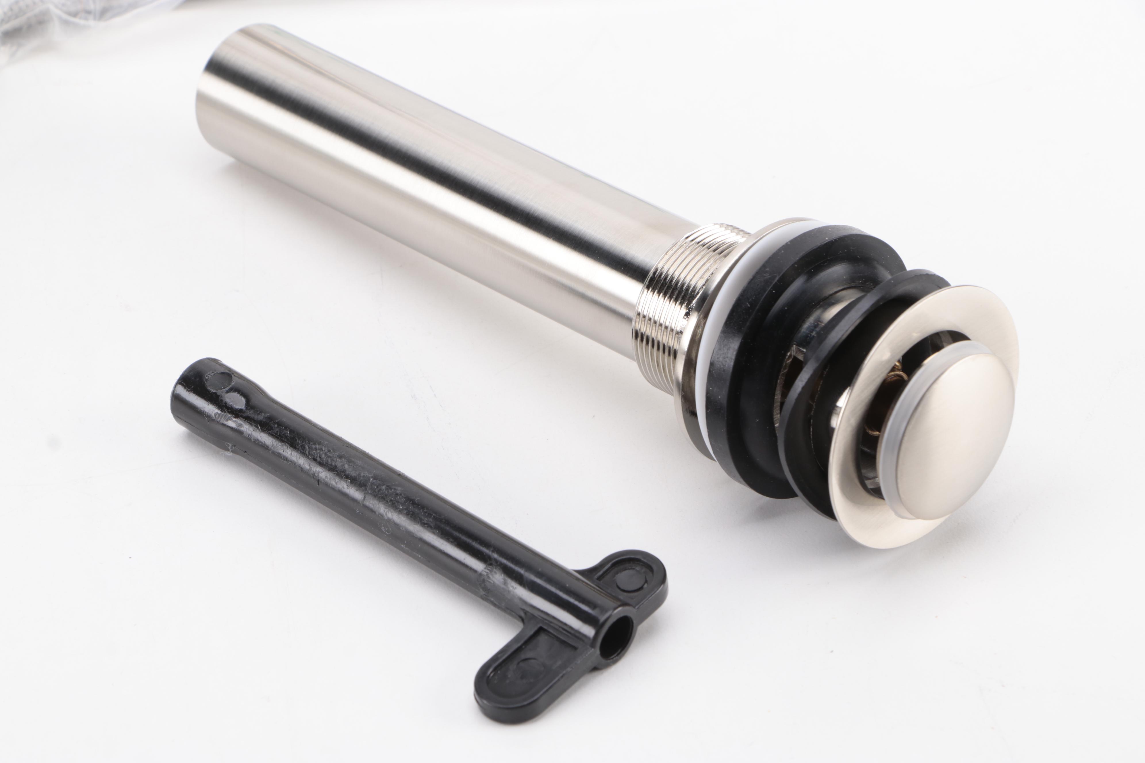 Modernist Brushed Nickel Finish Widespread Bathroom Faucet with Pop-Up Drain