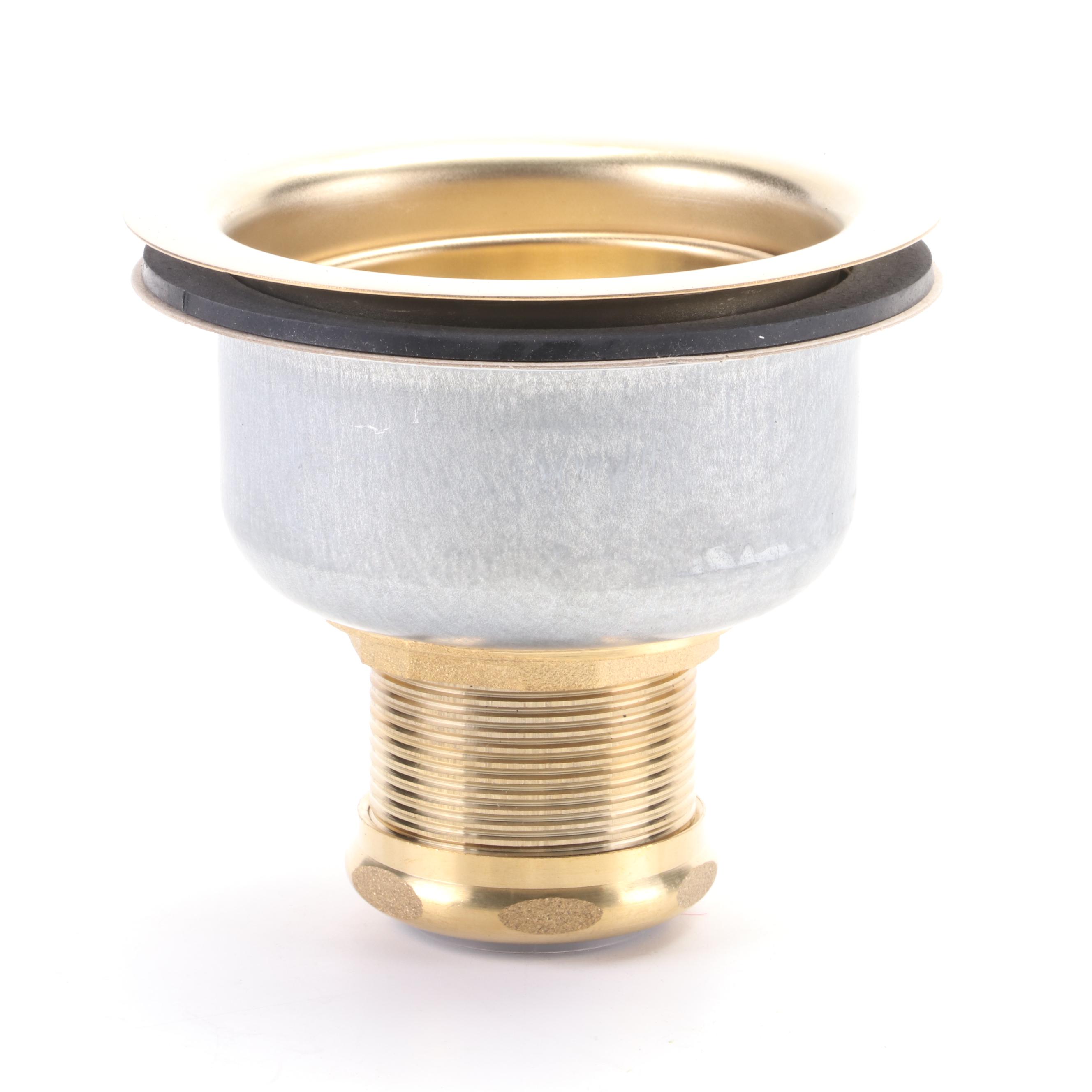 Polished Brass Kitchen Pull Down Faucet, Wall Mount Pot Filler and Sink Strainer