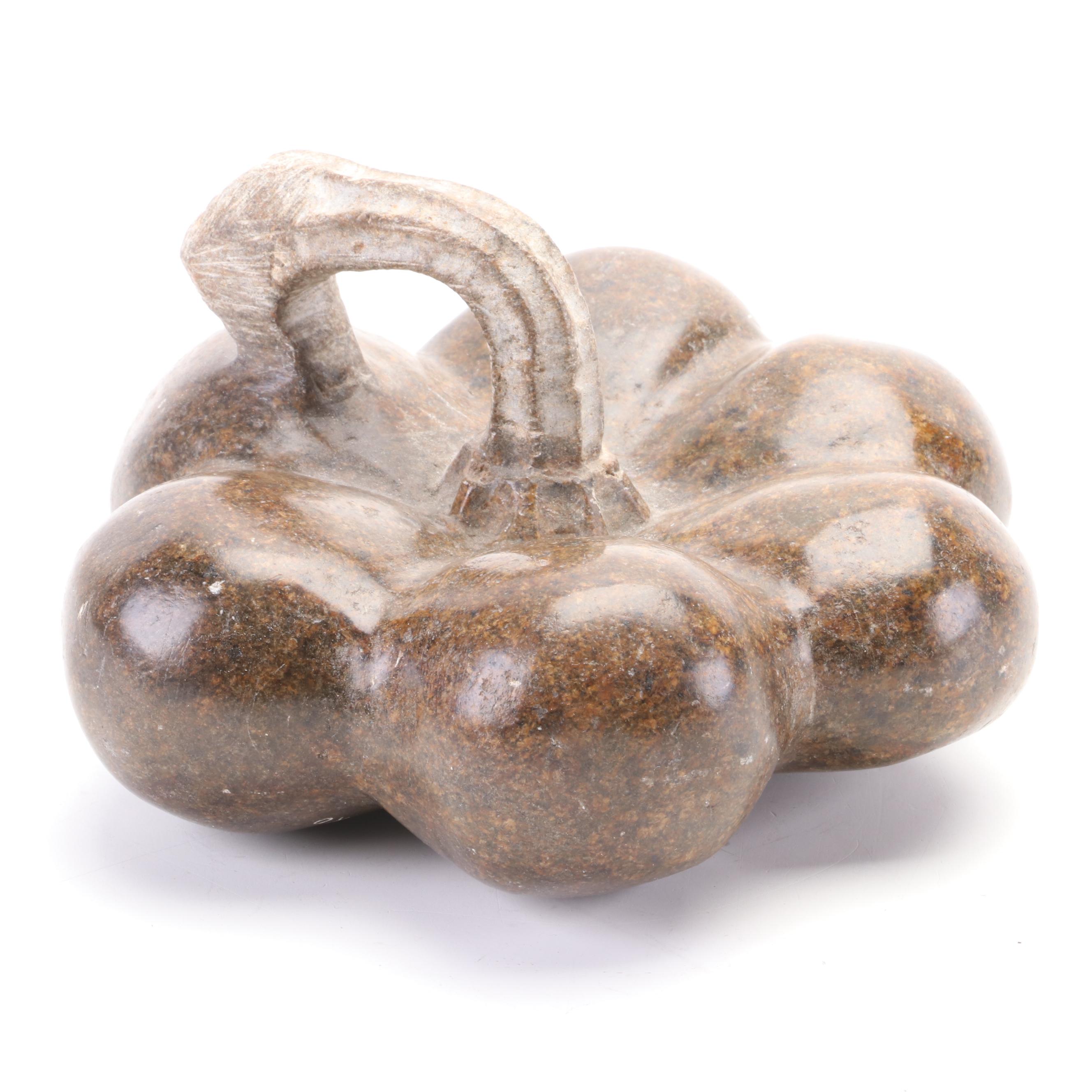 Jephelis Makoko Signed Carved Stone Melon