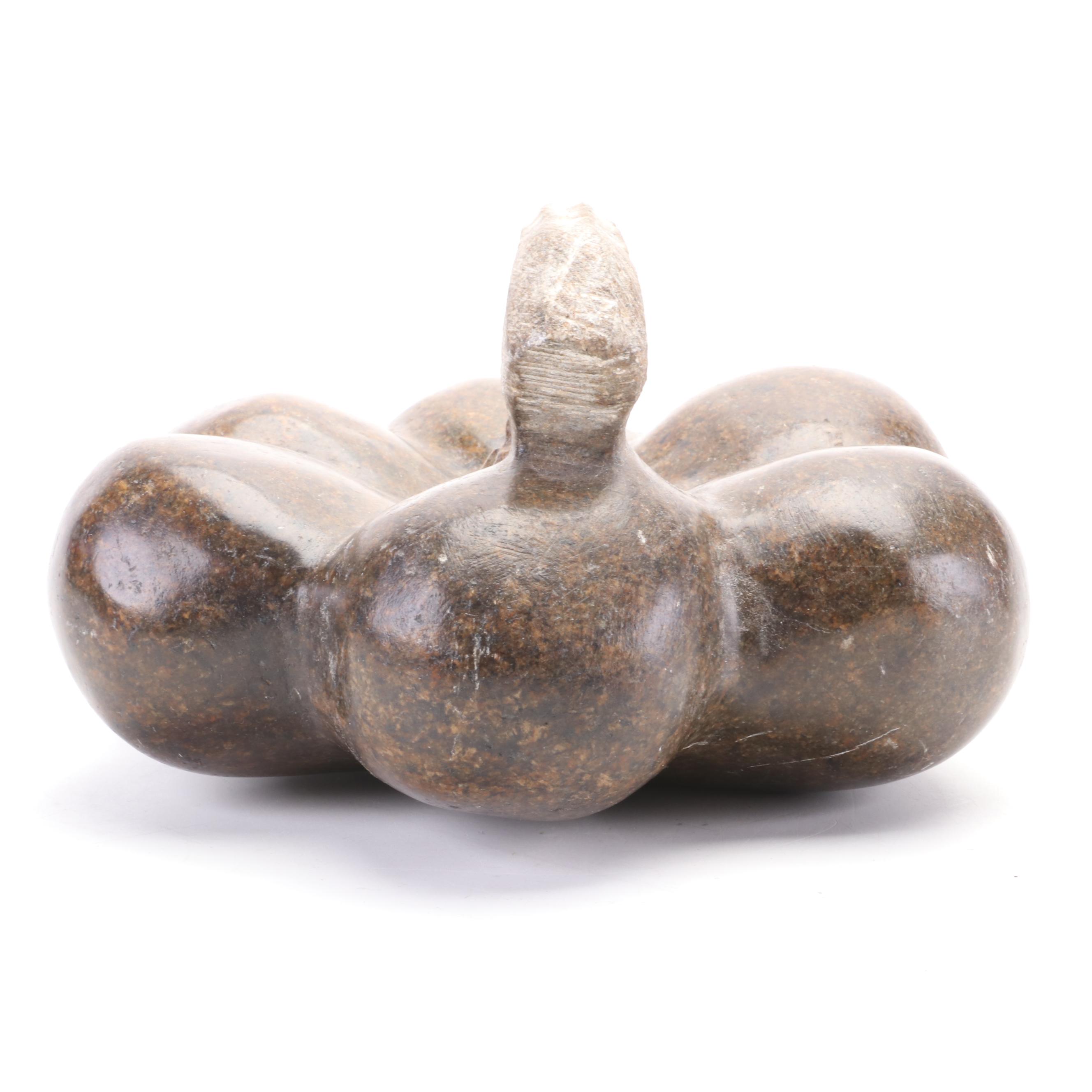 Jephelis Makoko Signed Carved Stone Melon