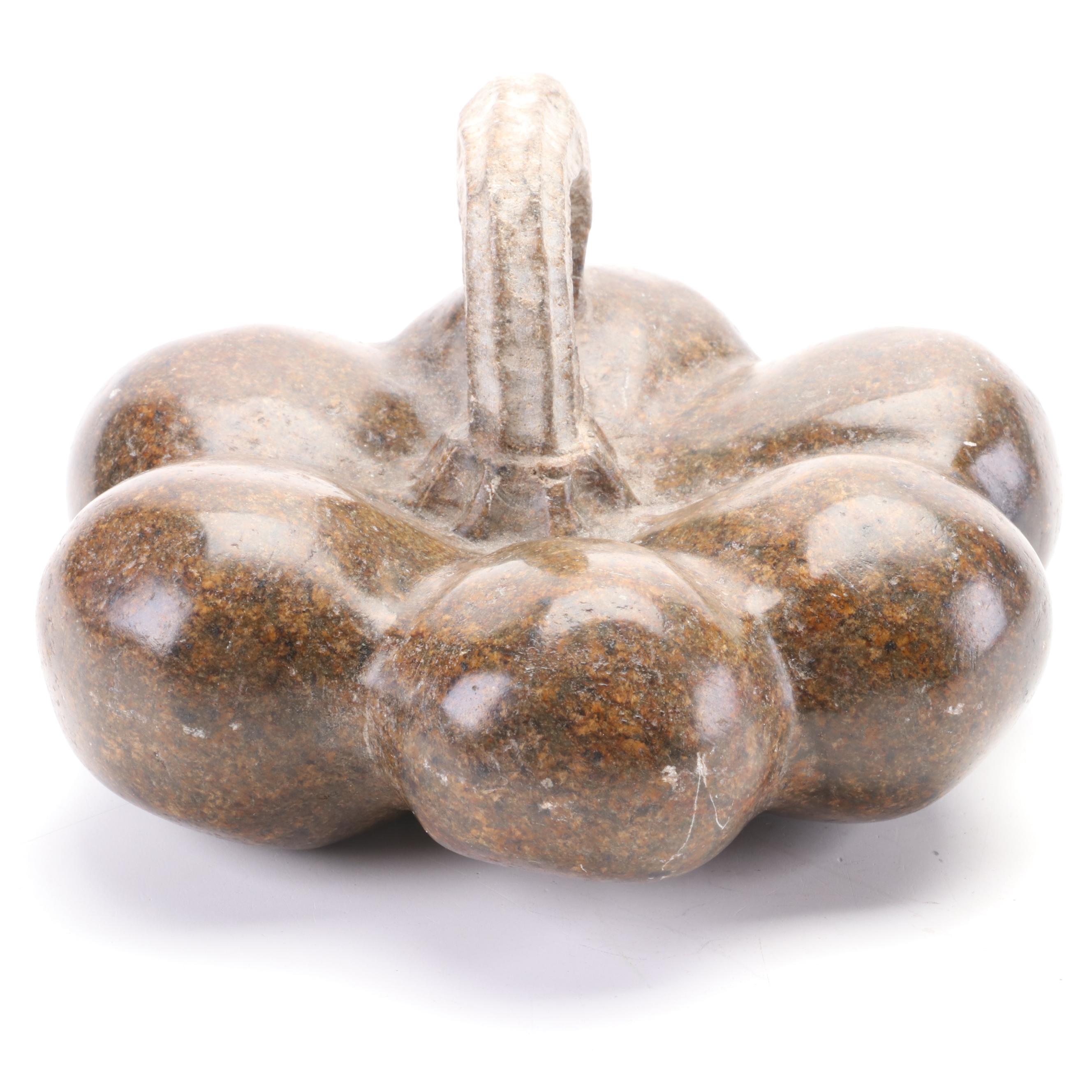 Jephelis Makoko Signed Carved Stone Melon