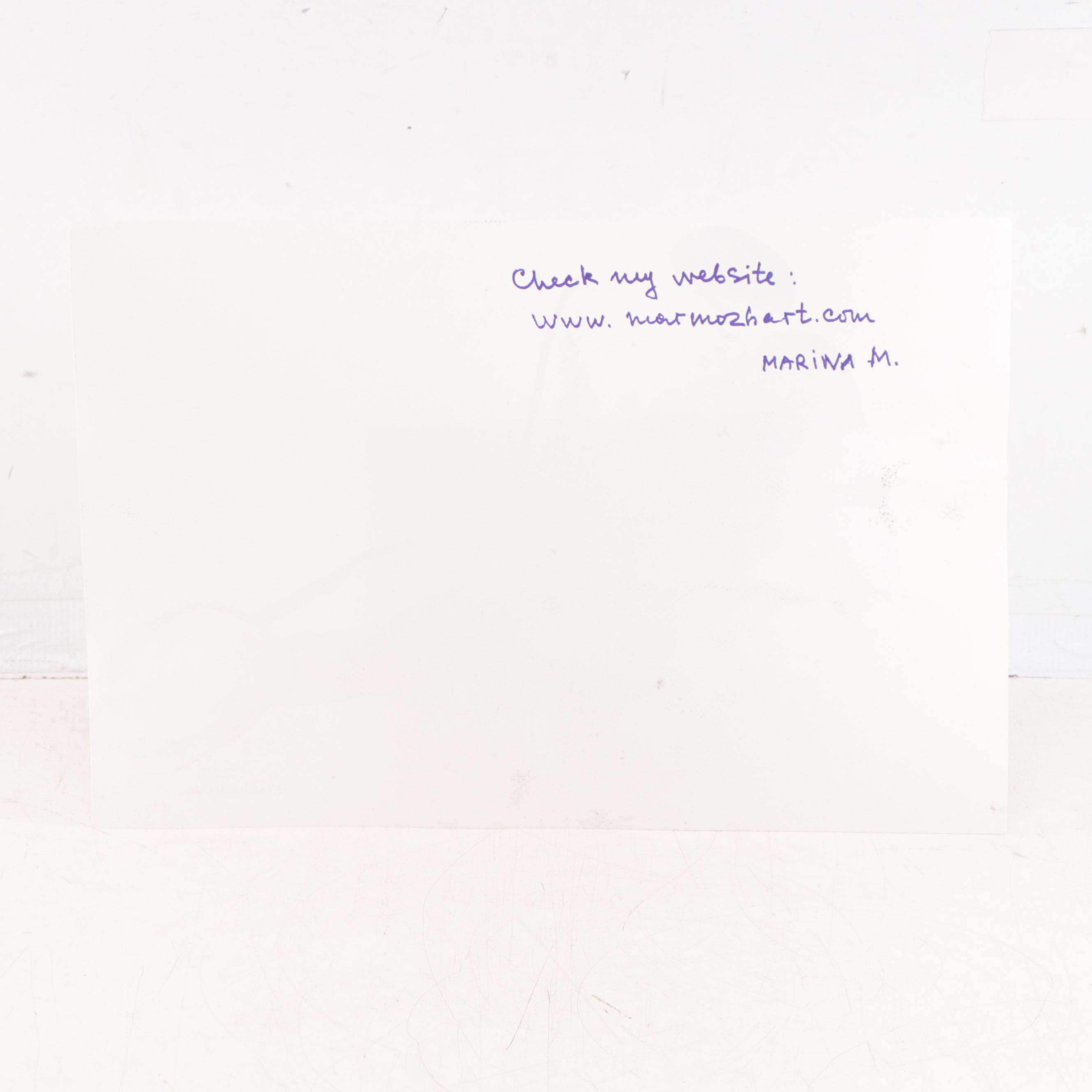 Marina Mozhayeva Figural Watercolor Painting, 2013