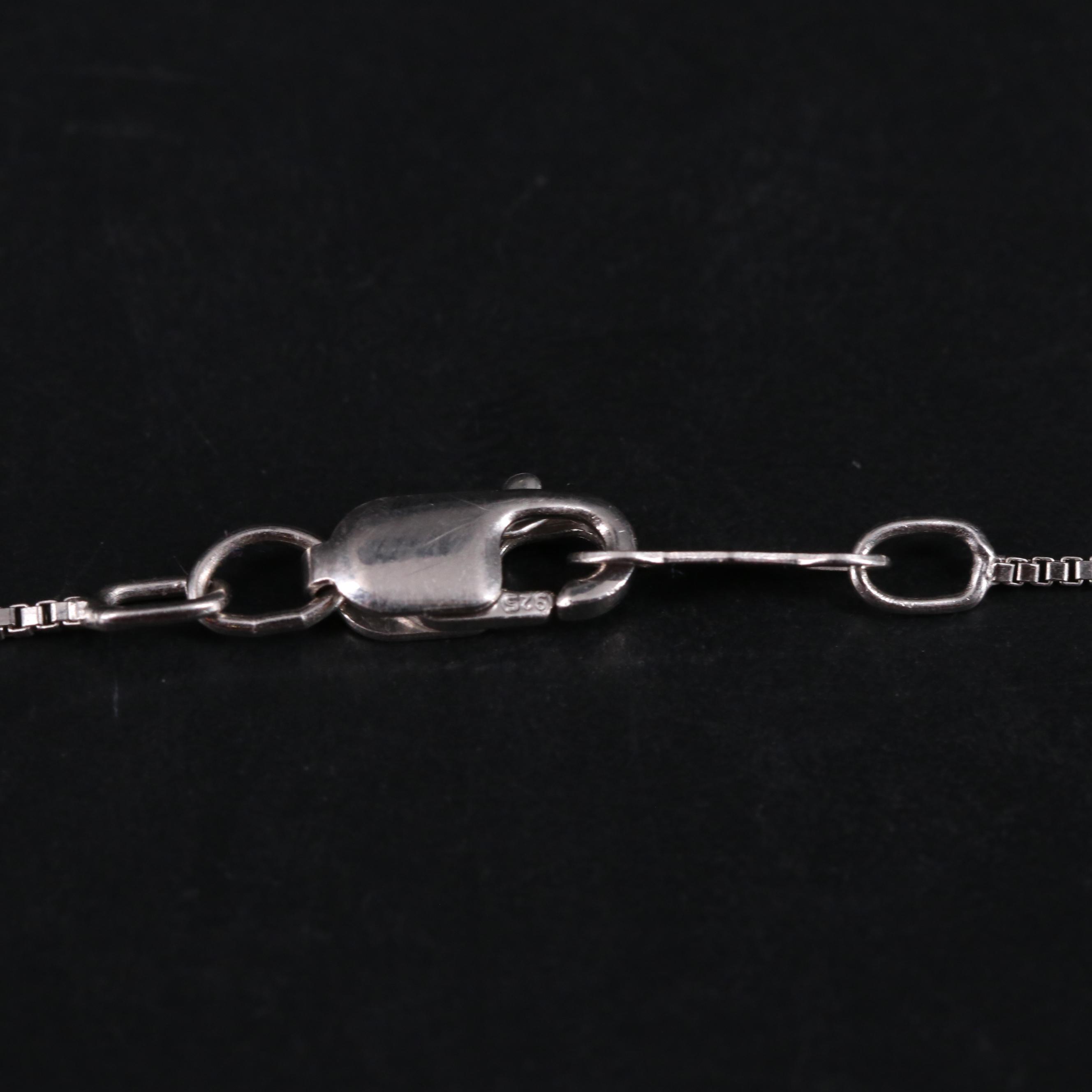 Sterling Silver Topaz and Sapphire Pendant Necklace