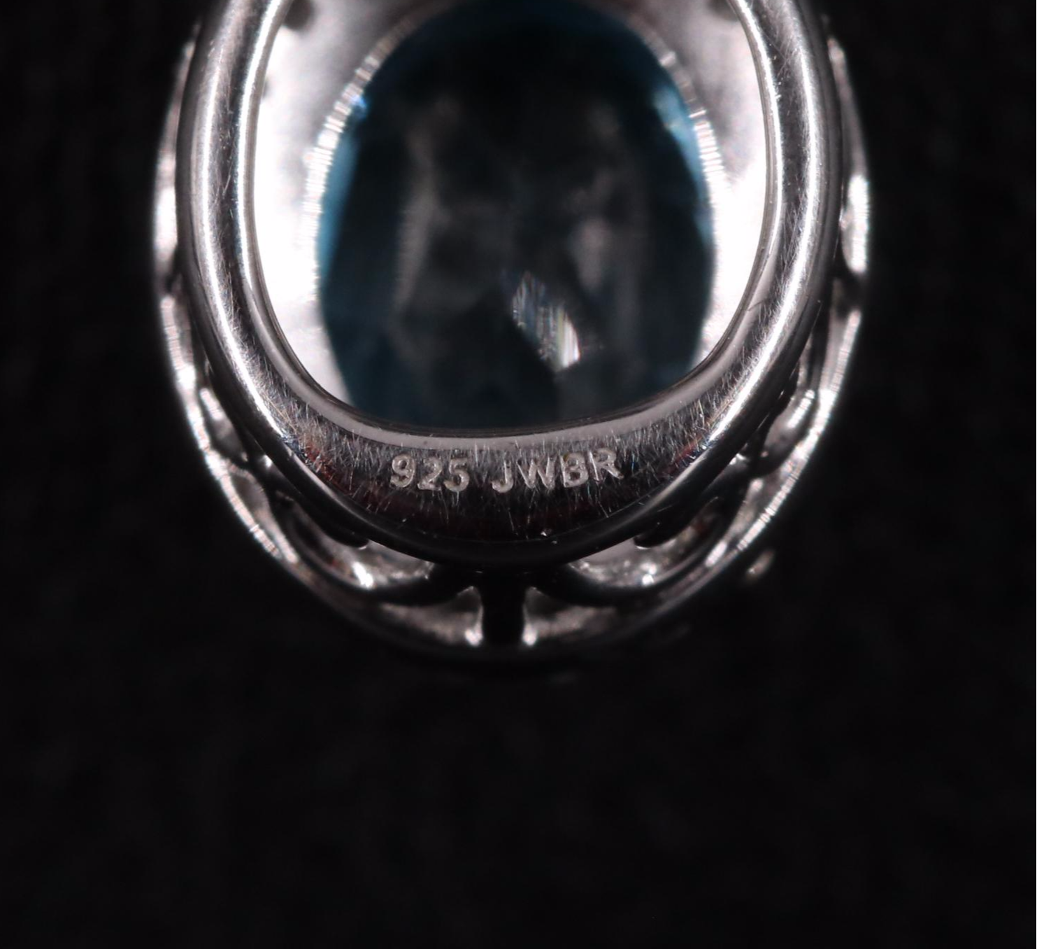 Sterling Silver Topaz and Sapphire Pendant Necklace