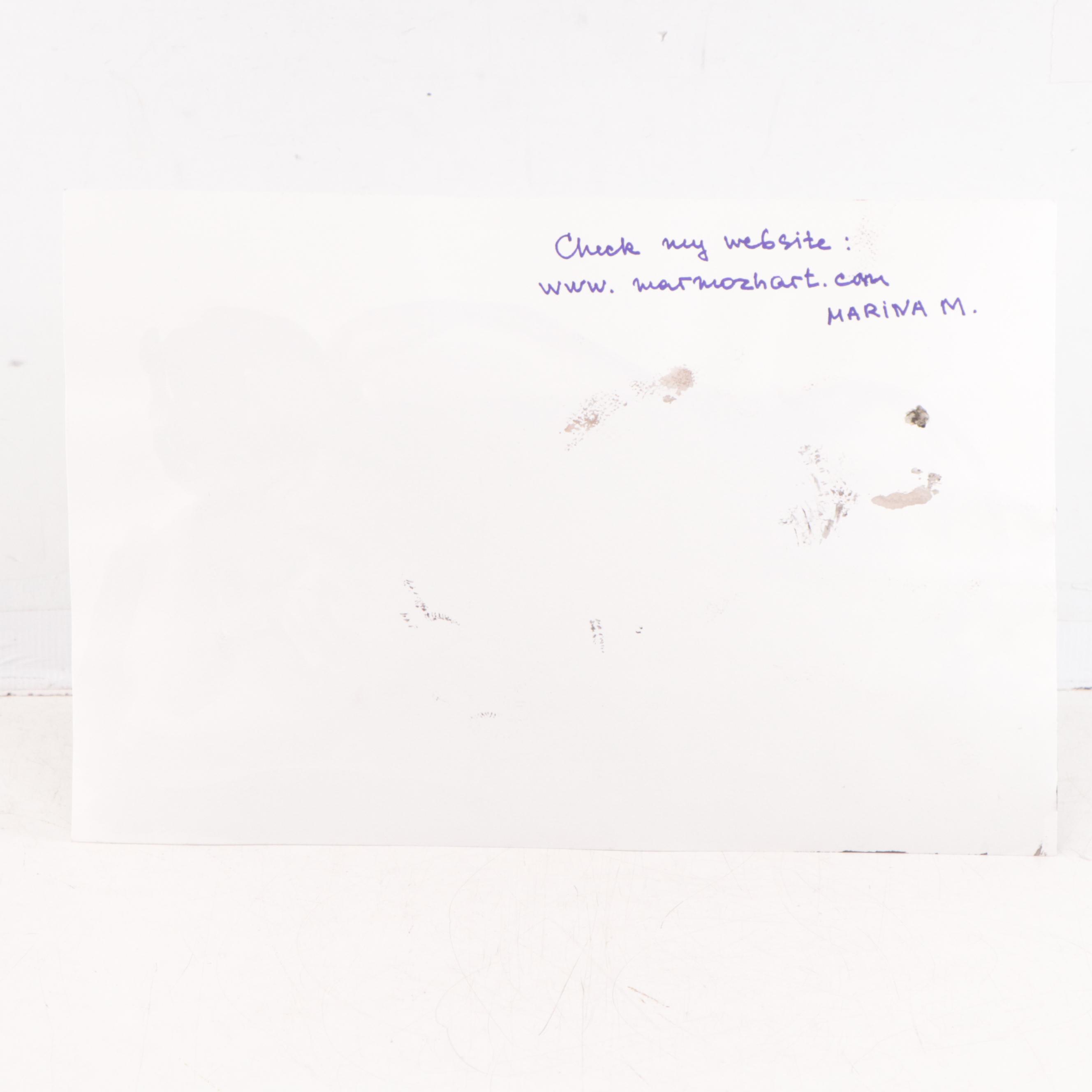 Marina Mozhayeva Watercolor Painting of Nude, 2012