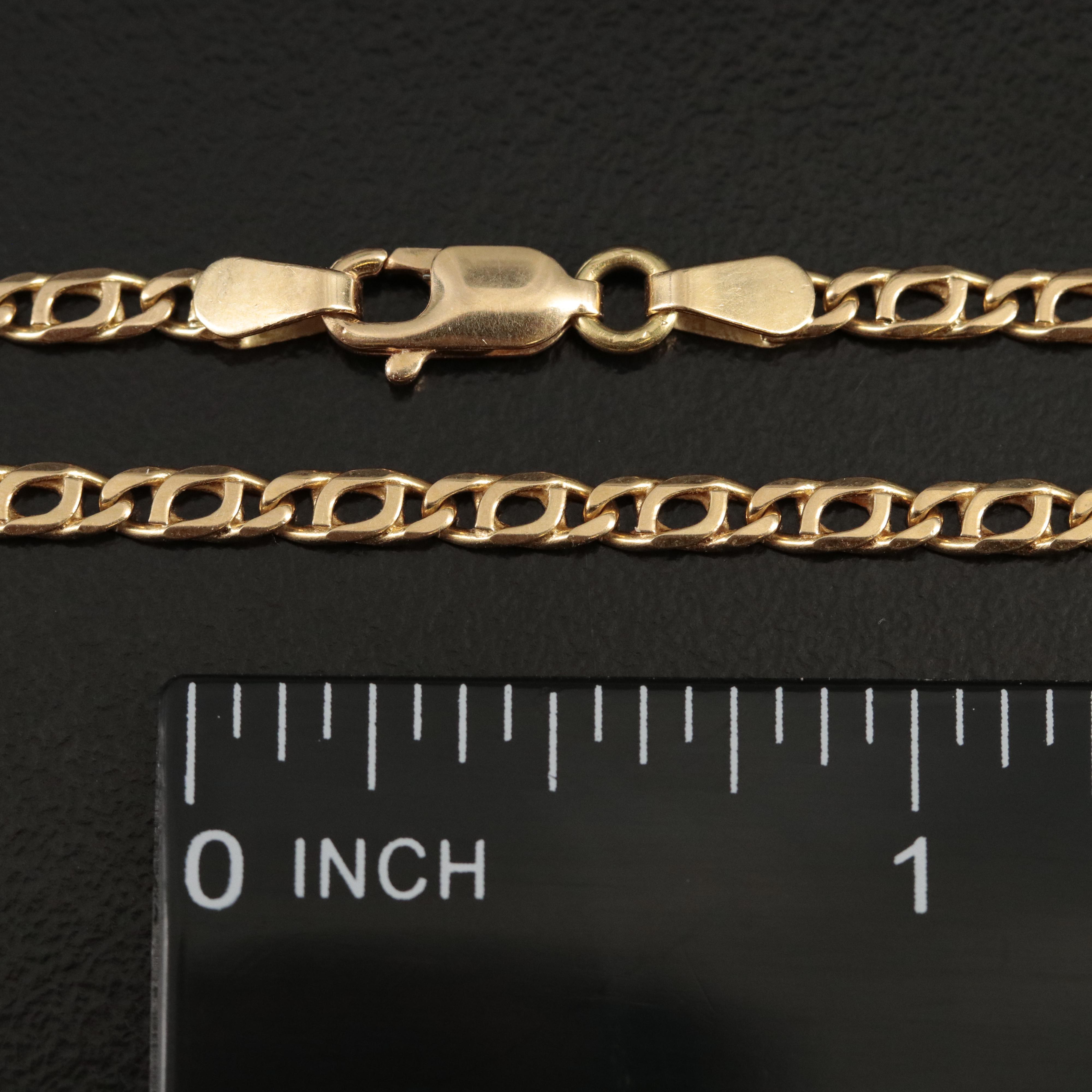 18K Flat Mariner Chain