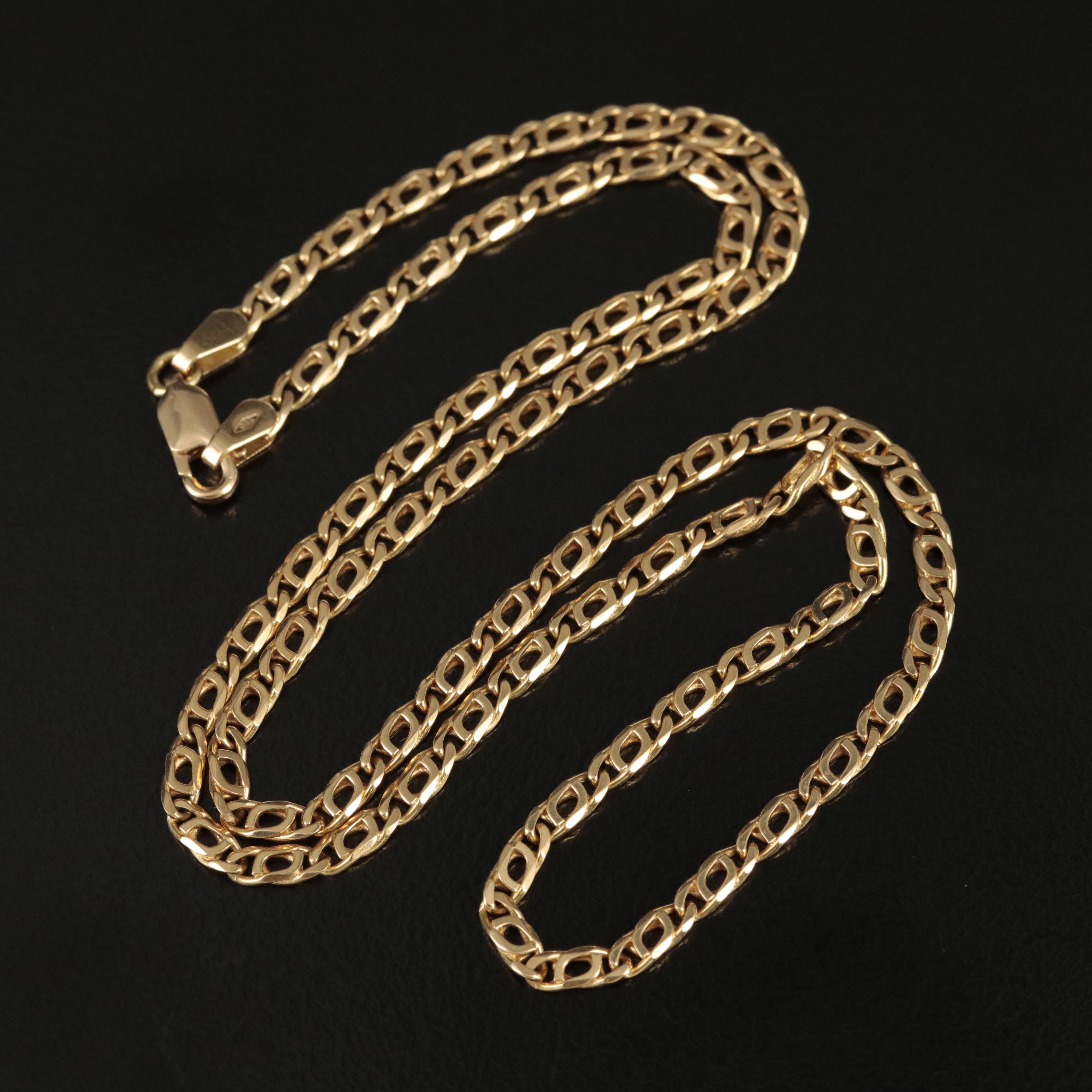 18K Flat Mariner Chain