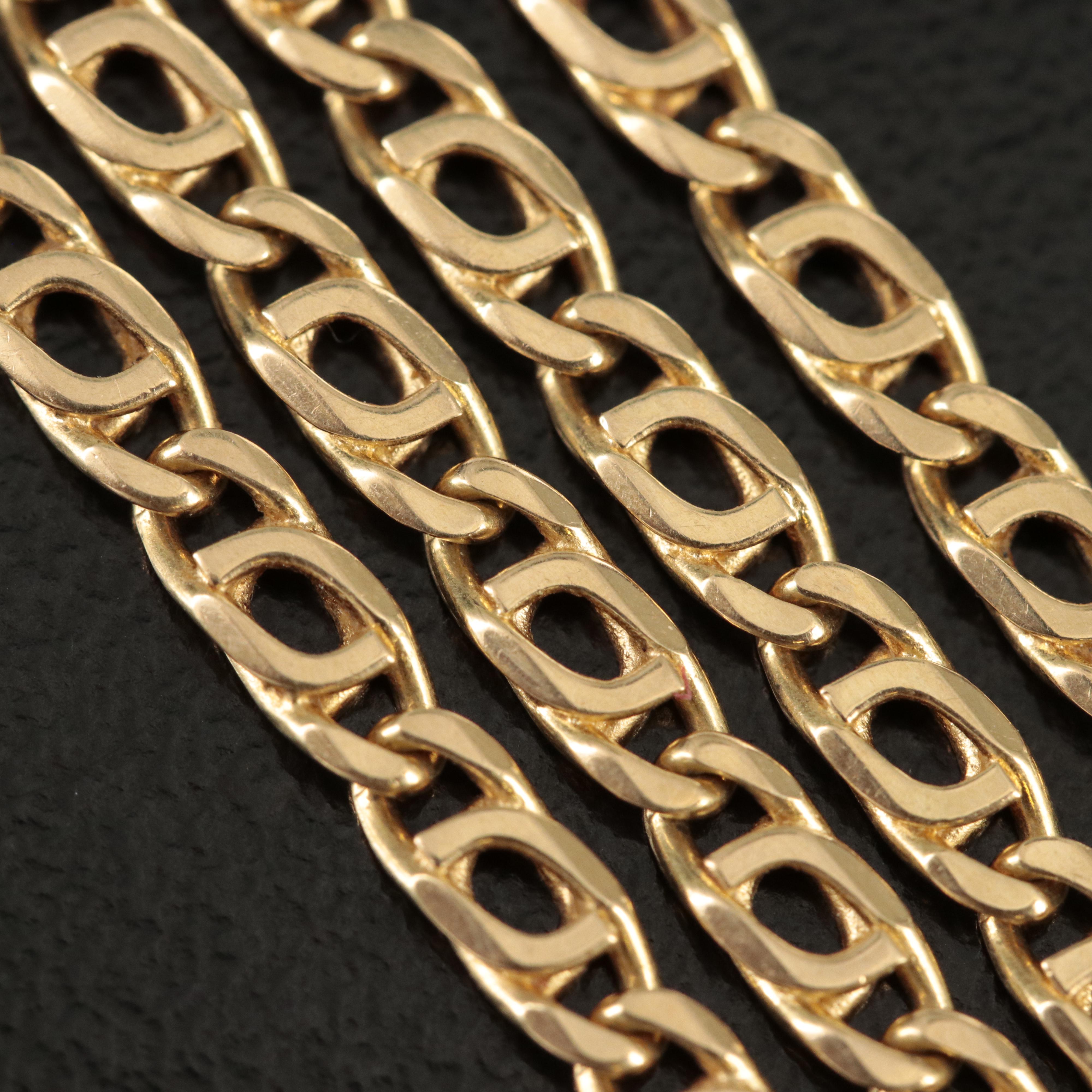18K Flat Mariner Chain