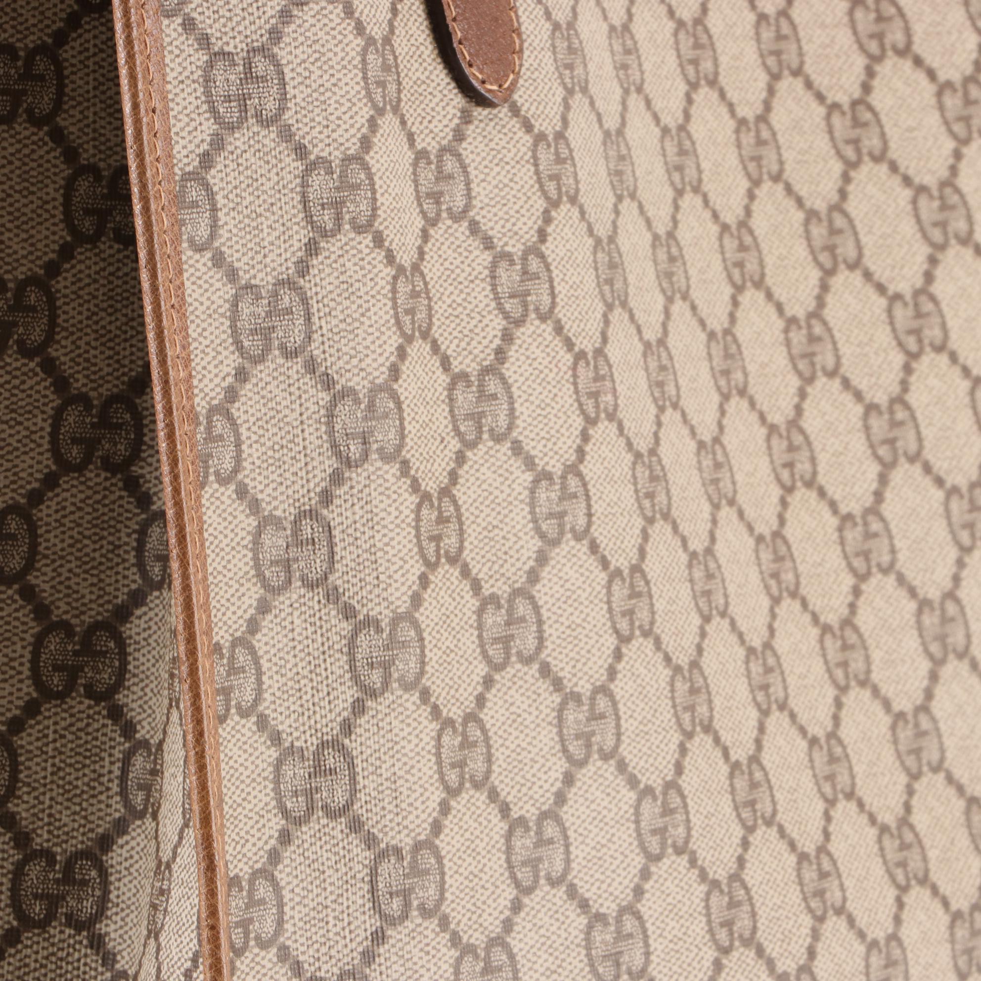 Gucci Accessory Collection Slim Shoulder Tote in GG Supreme Canvas/Leather