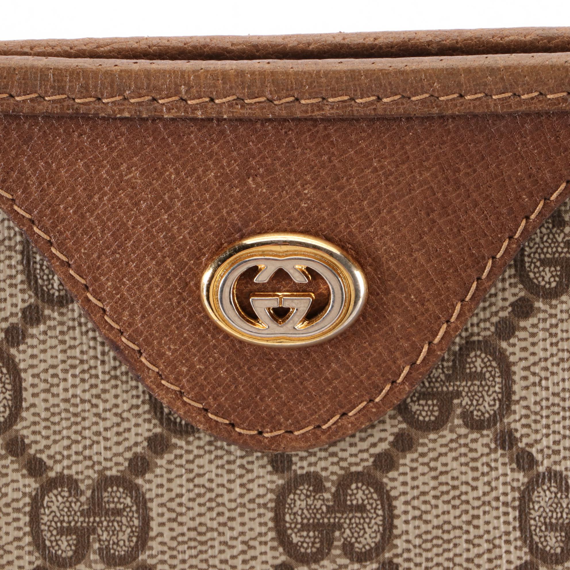 Gucci Accessory Collection Slim Shoulder Tote in GG Supreme Canvas/Leather