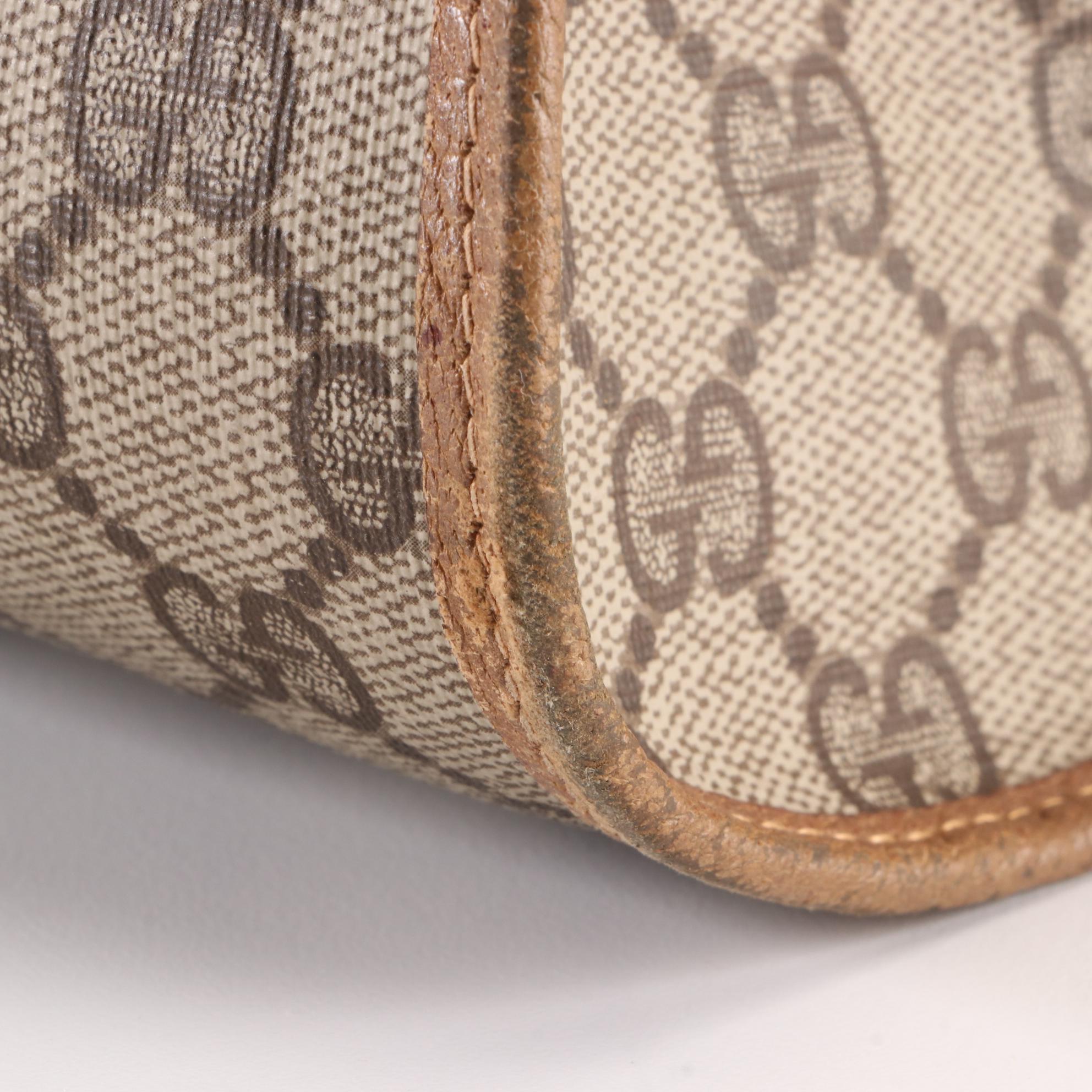 Gucci Accessory Collection Slim Shoulder Tote in GG Supreme Canvas/Leather