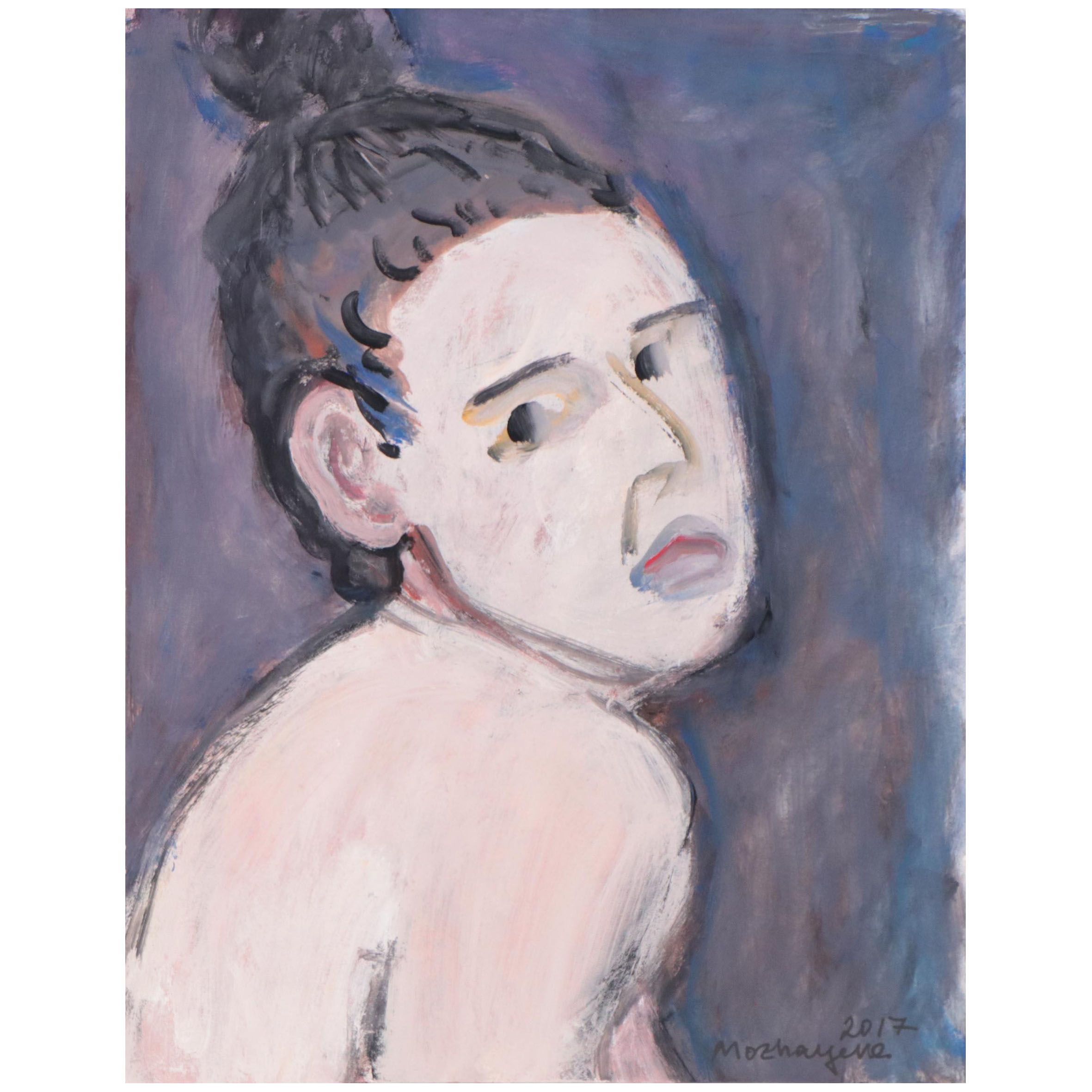 Marina Mozhayeva Portrait Acrylic Painting, 2017