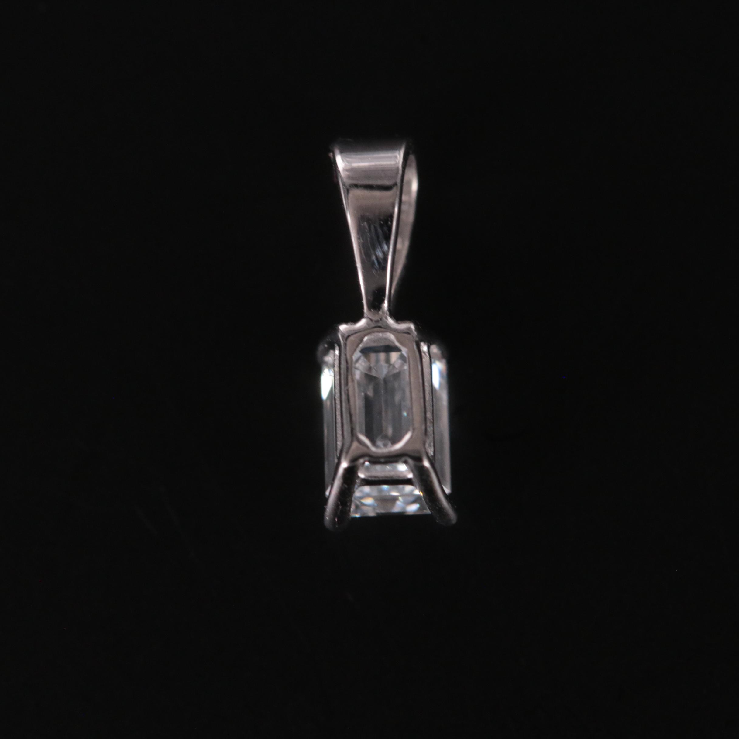 14K 0.53 CT Lab Grown Diamond Solitaire Pendant