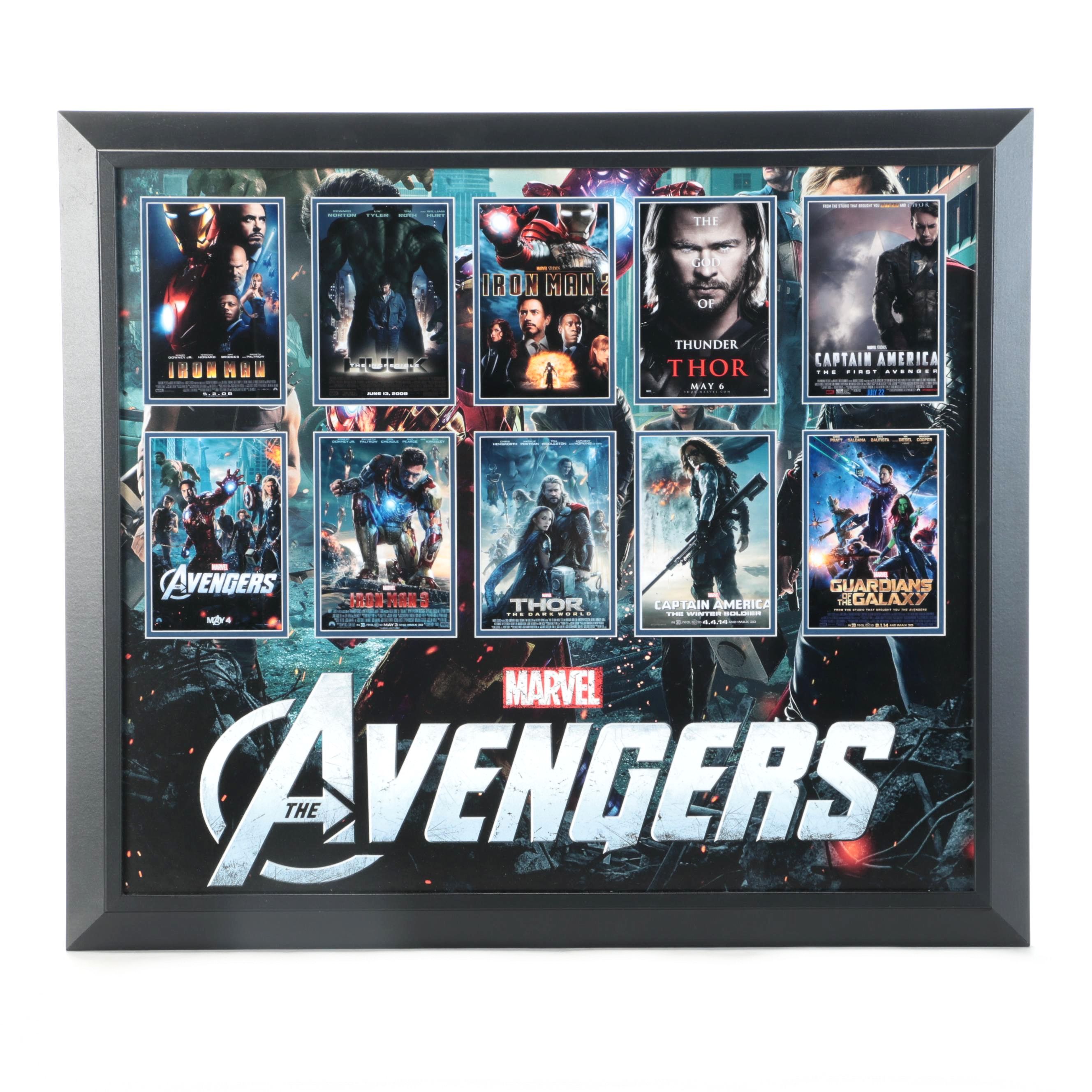Marvel Studios The Avengers Miniature Movie Posters Display in Mat Frame