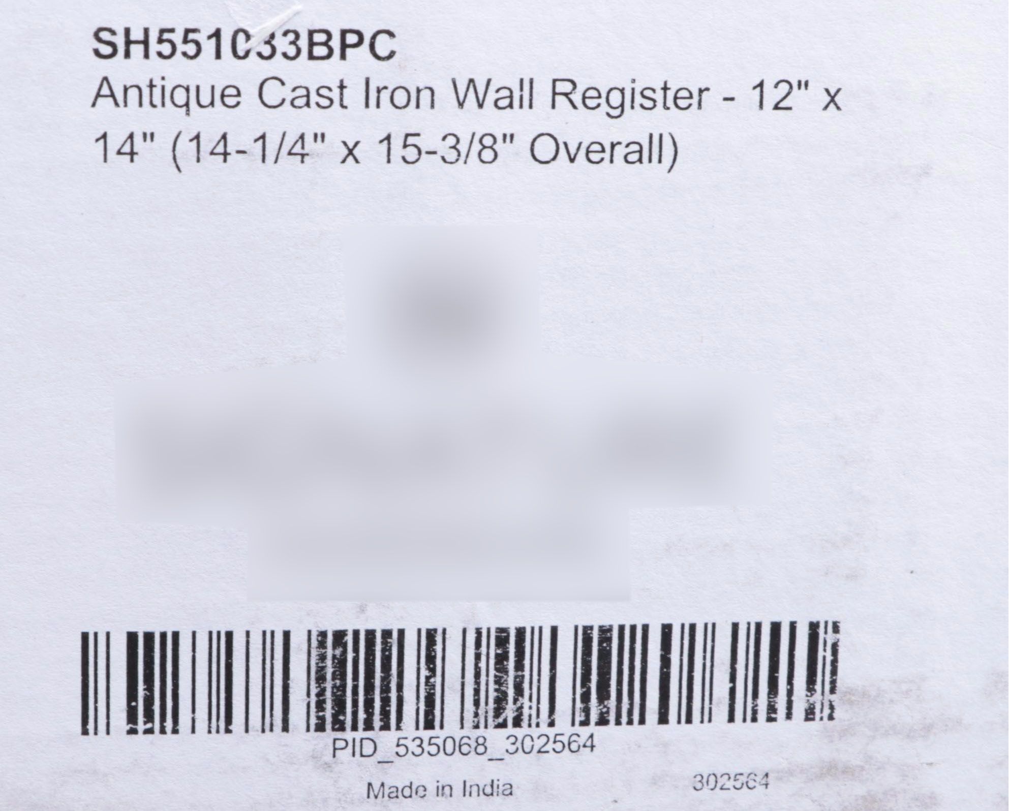 Black Cast Iron Wall Registers