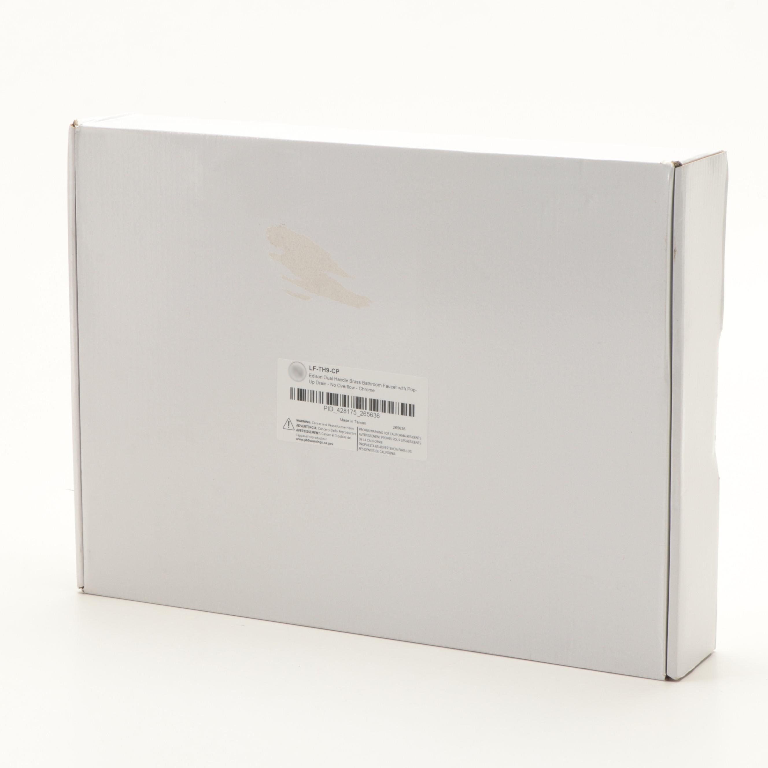 Industrial Style Chrome Finish Single-Hole Bathroom Faucet with Pop-Up Drain