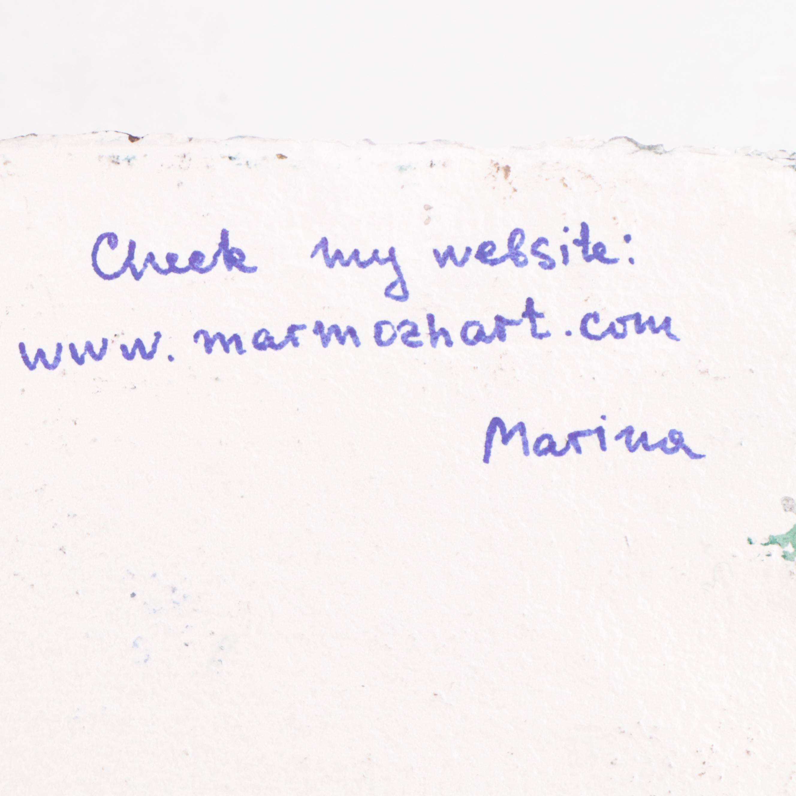 Marina Mozhayeva Watercolor Painting of Street Scene, 21st Century