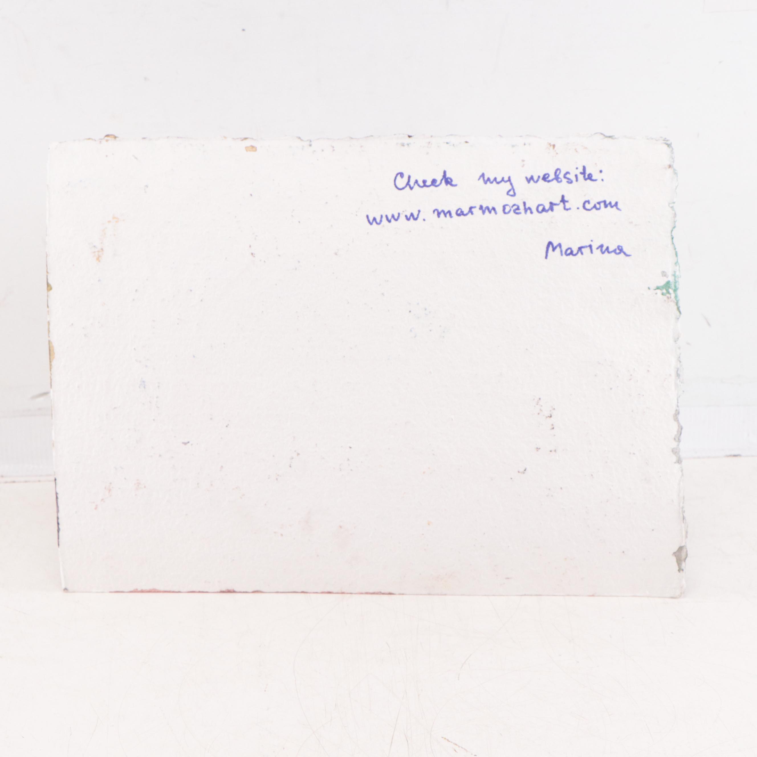 Marina Mozhayeva Watercolor Painting of Street Scene, 21st Century