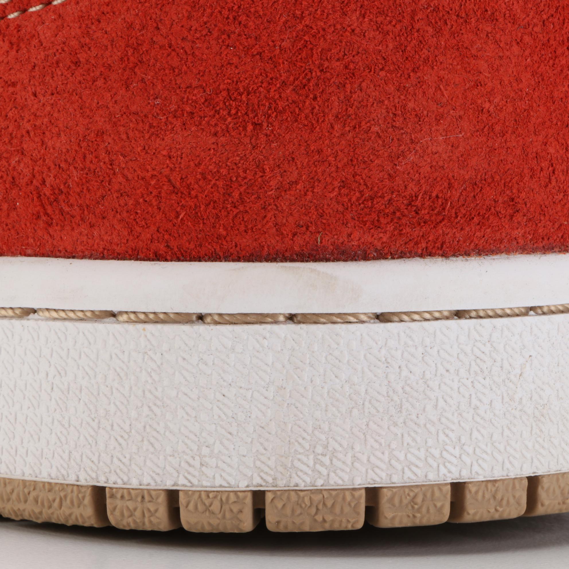 Men's Air Jordan 1 "Denim Red" Mid-Top Sneakers with Box