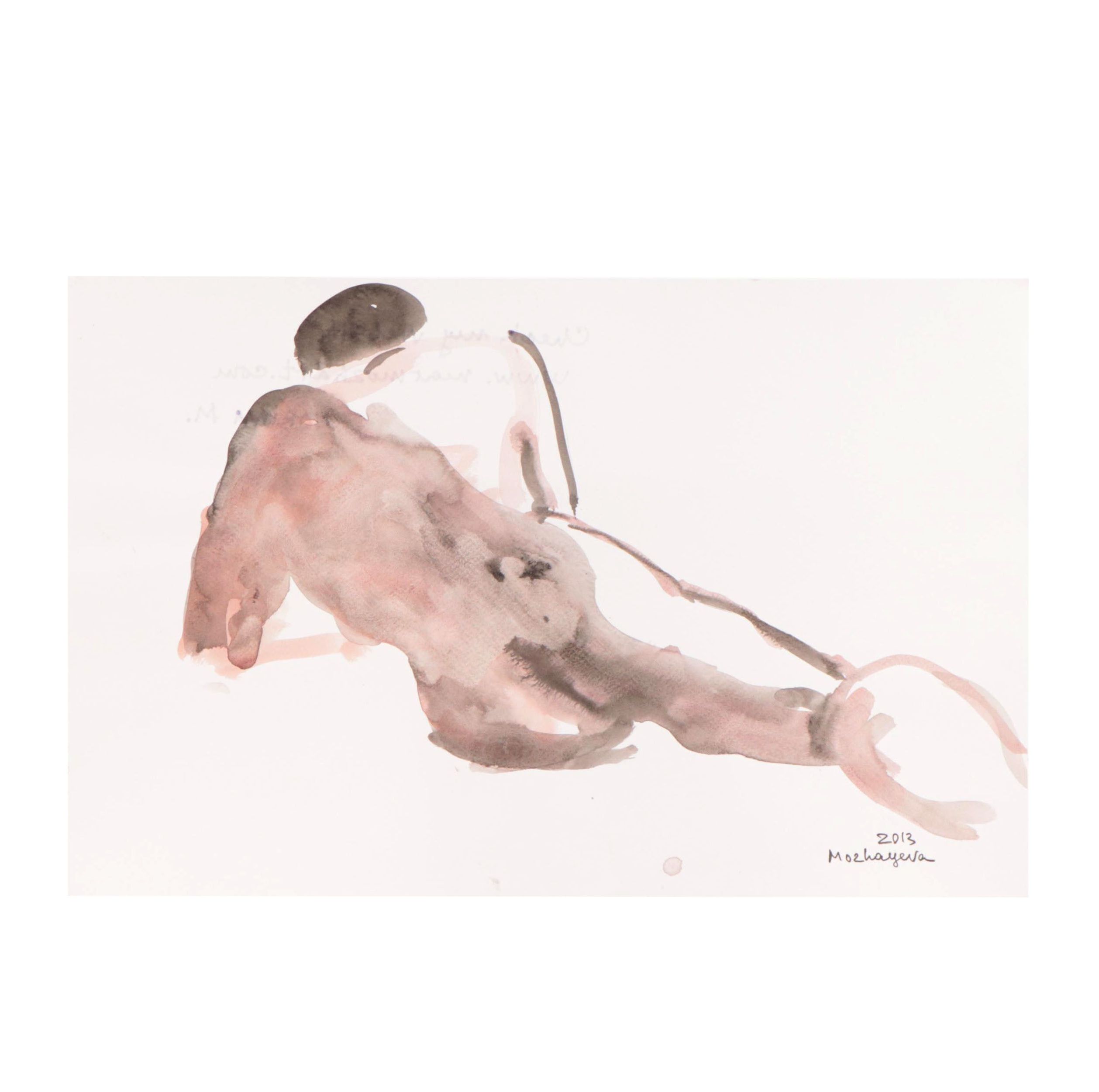 Marina Mozhayeva Figural Watercolor Painting, 2013