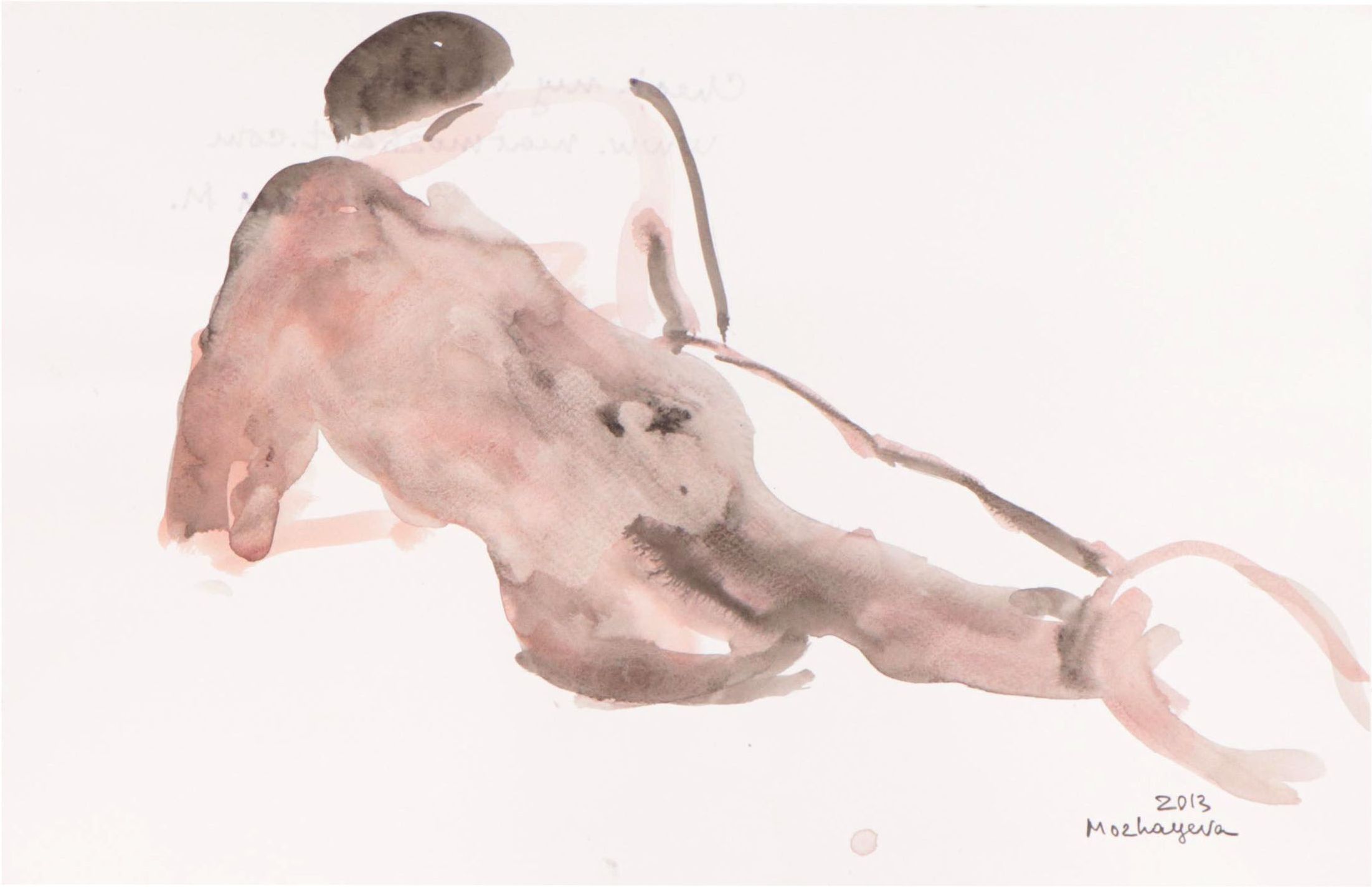 Marina Mozhayeva Figural Watercolor Painting, 2013