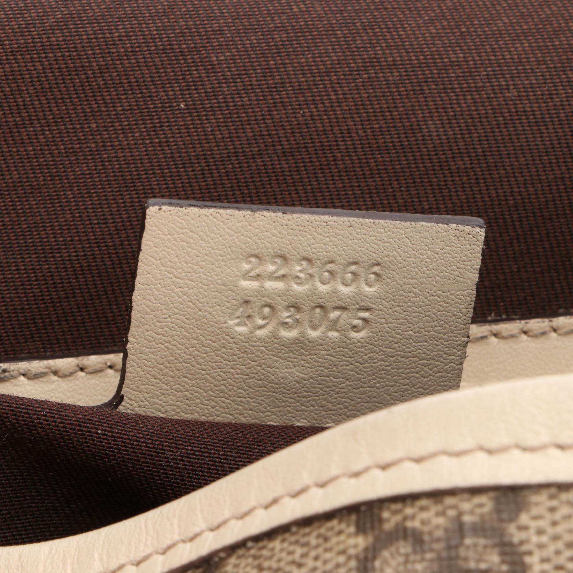 Gucci GG Supreme Canvas and Leather Flap Bag